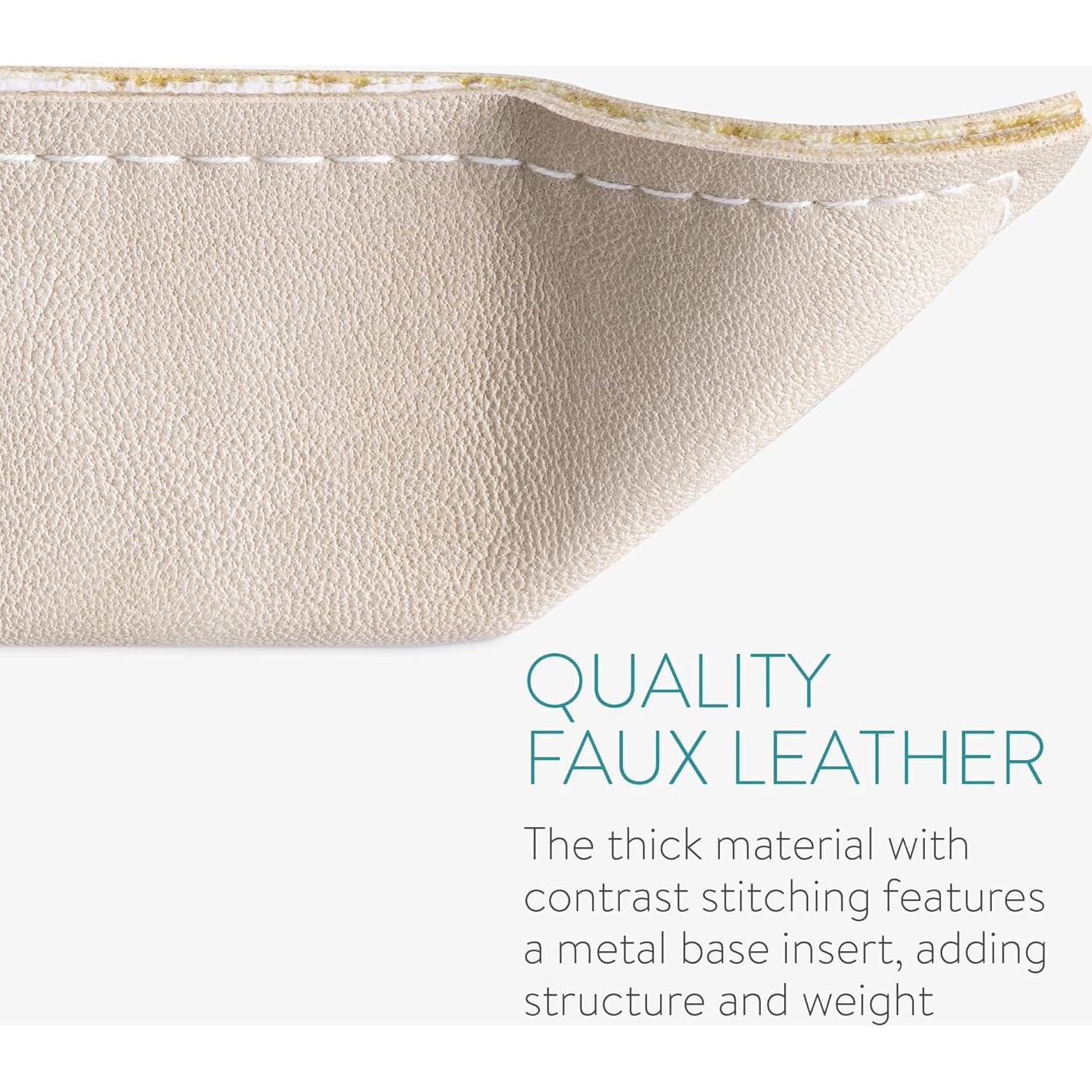 Conjunto de 2 bandejas de valet Navaris de cuero sintético