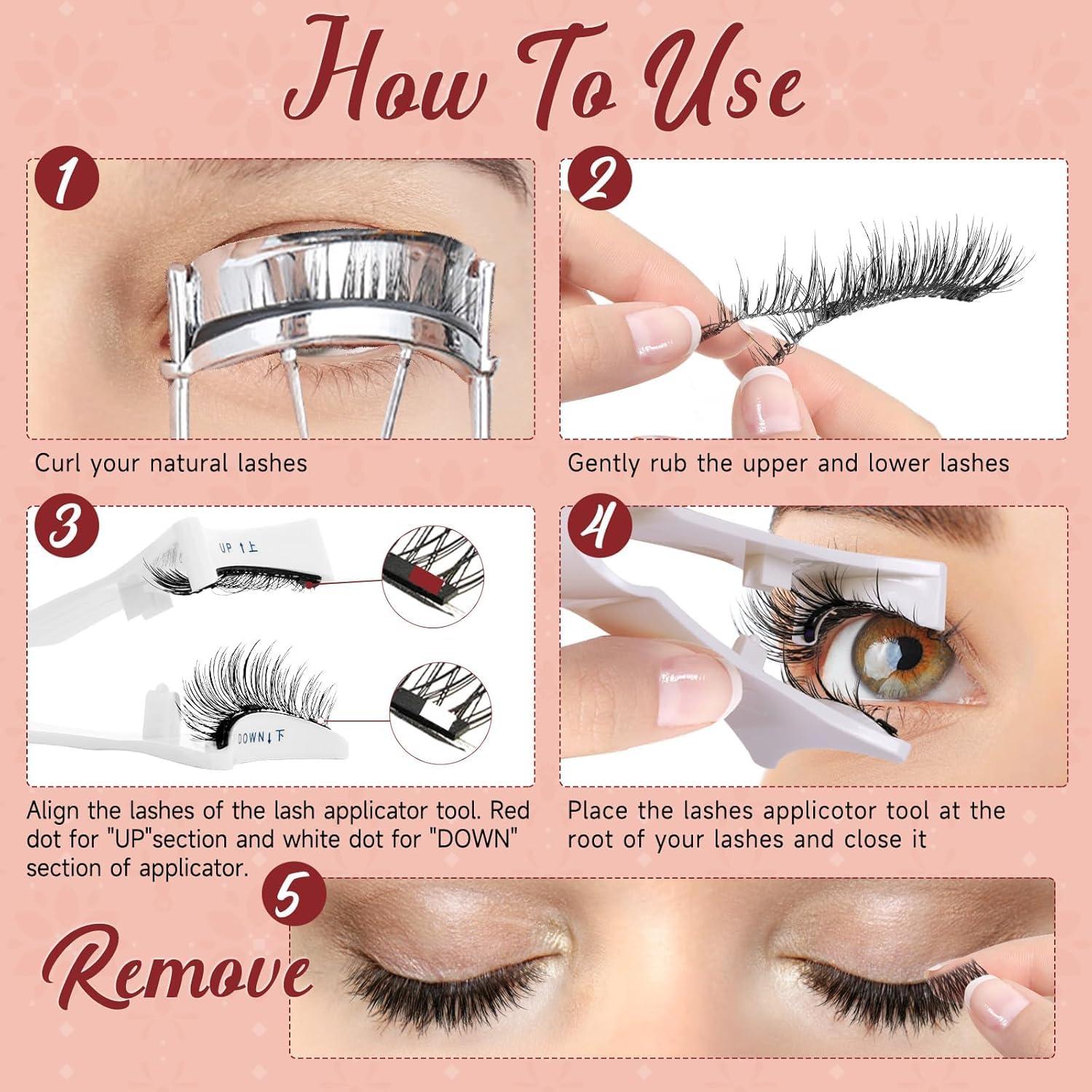 Pestañas Magnéticas Higu Clace con Aplicador - Suaves y Naturales