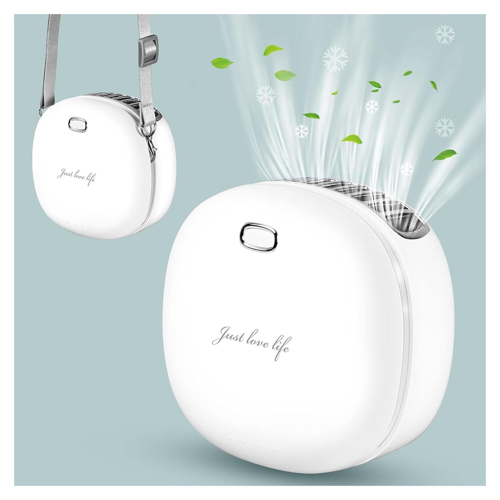 Ventilador de Mano BINWO Mini Recargable USB 3 Velocidades Blanco