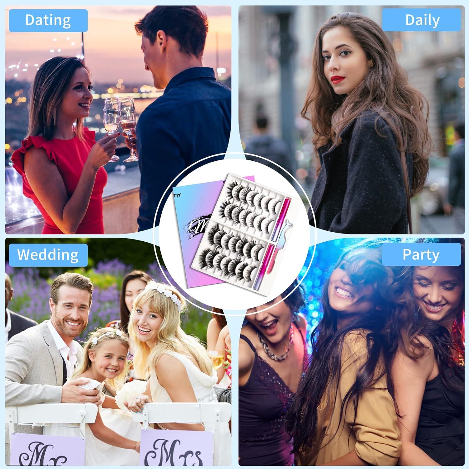 Kit de Pestañas Magnéticas OTET - 14 Pares Reutilizables