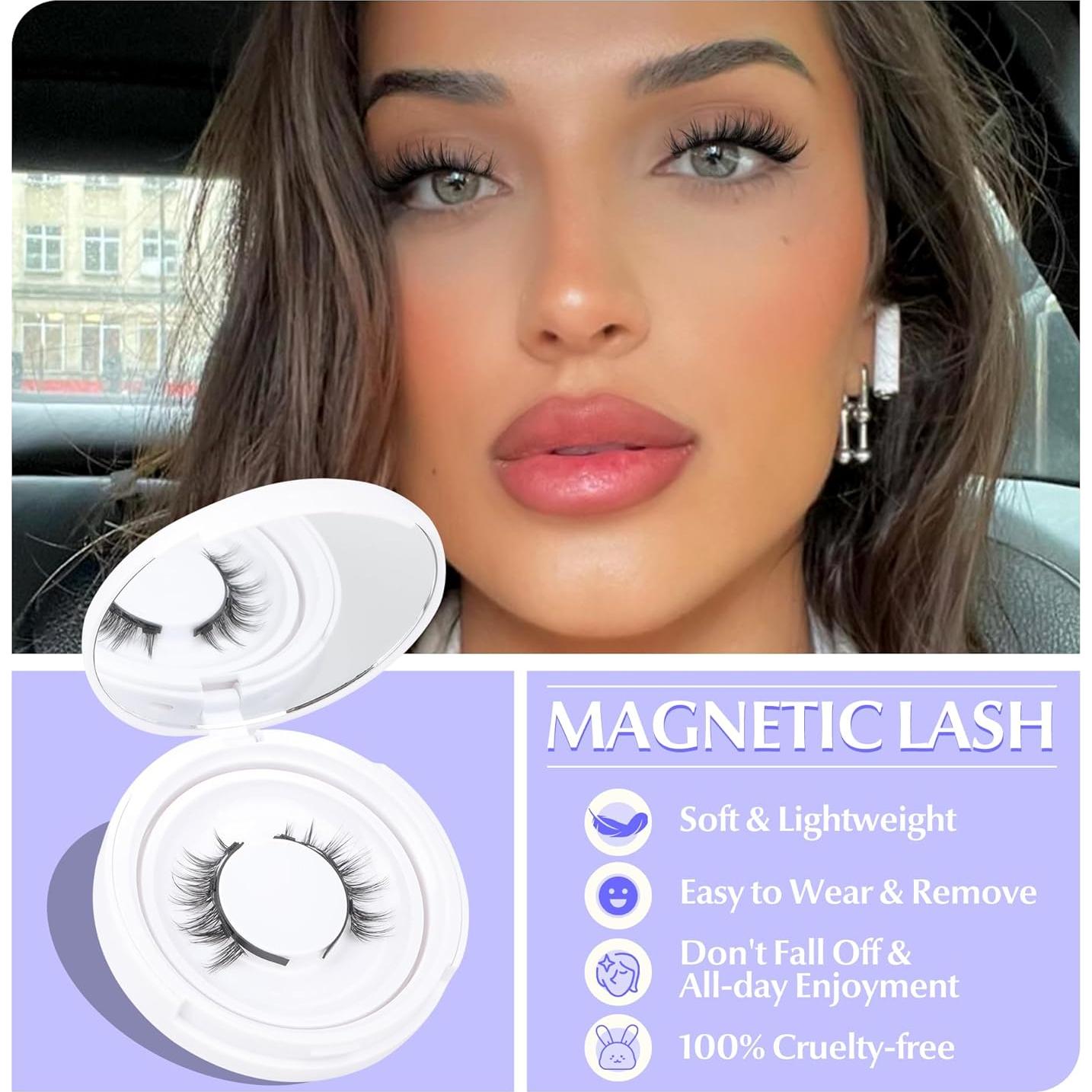 Pestañas Magnéticas Reutilizables ALICE con Aplicador - Estilo Manga