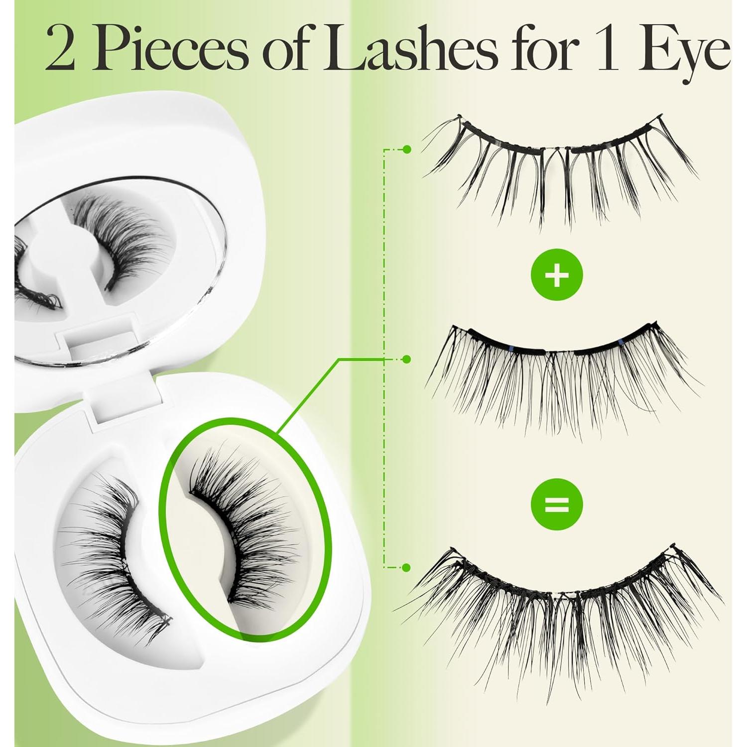 Pestañas Magnéticas Suaves LASHVIEW L01 Reutilizables Naturales