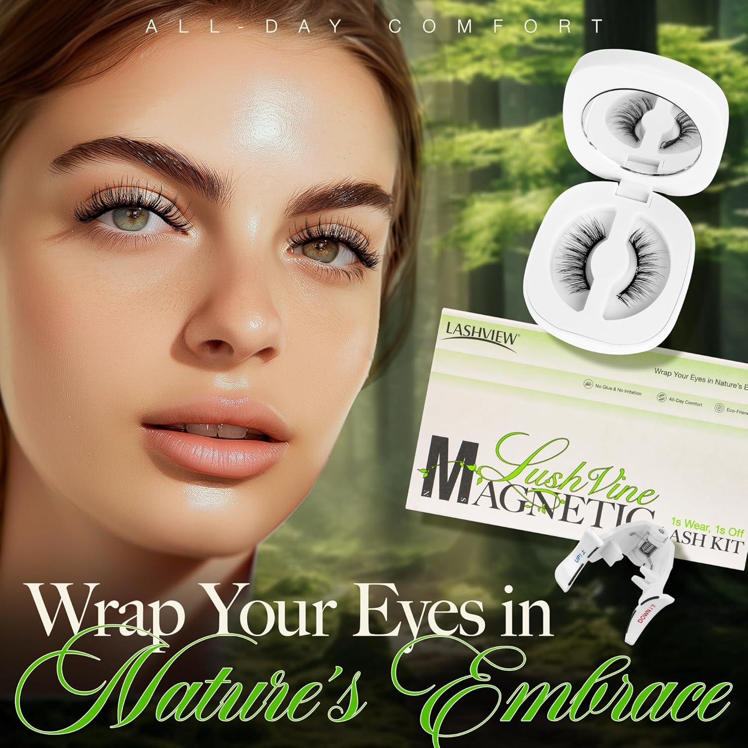 Pestañas Magnéticas Suaves LASHVIEW L01 Reutilizables Naturales