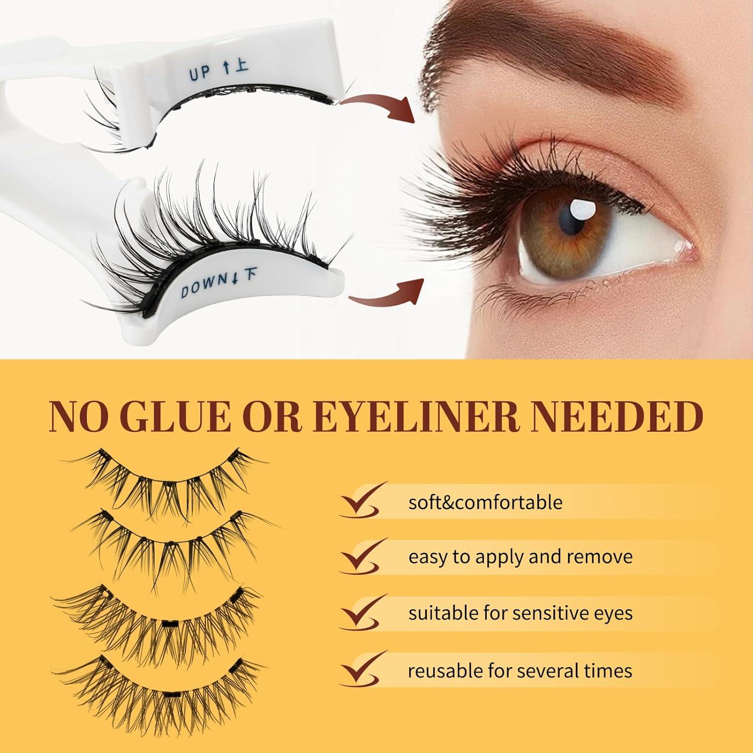 Kit de Pestañas Magnéticas QUEWEL 2 Pares Reutilizables