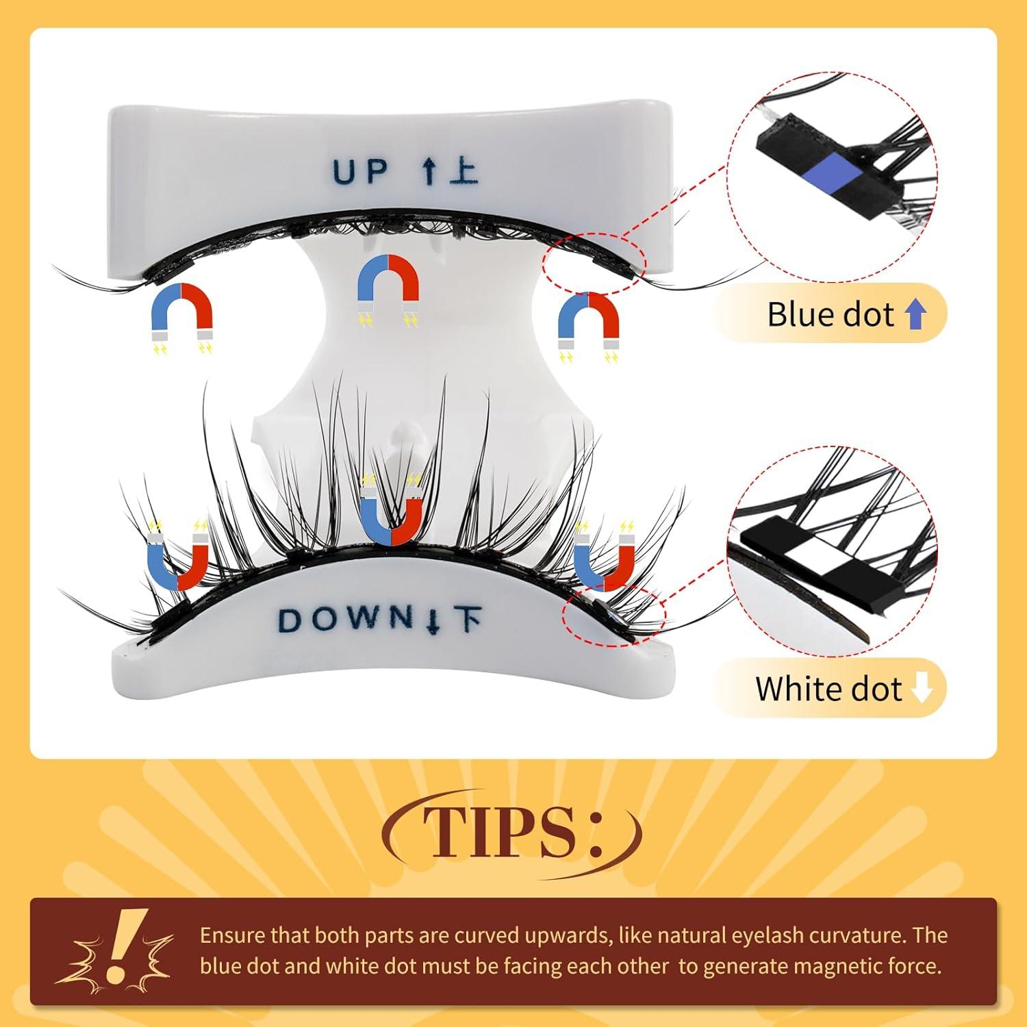 Kit de Pestañas Magnéticas QUEWEL 2 Pares Reutilizables