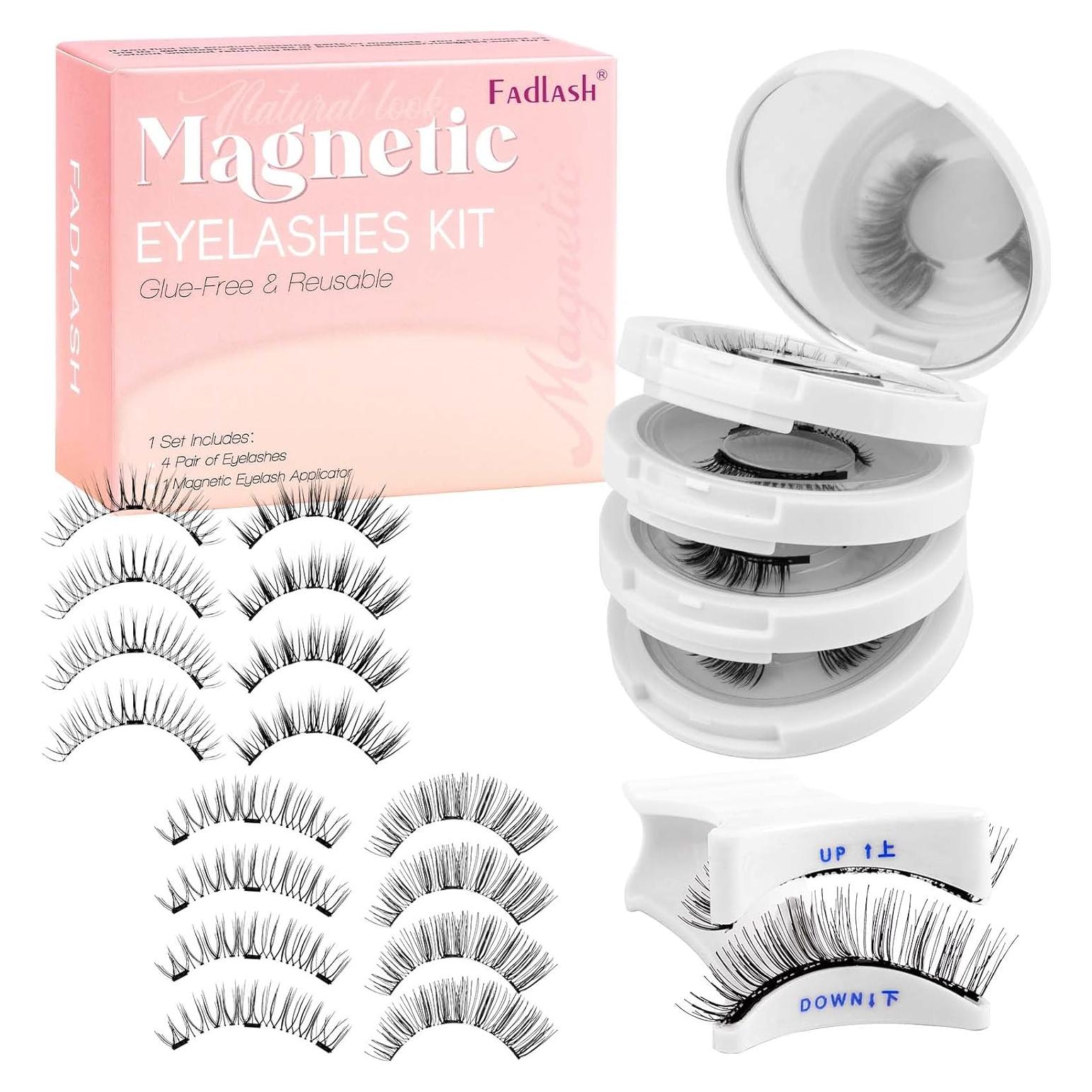 Pestañas Magnéticas FADLASH 4 Pares Reutilizables Naturales