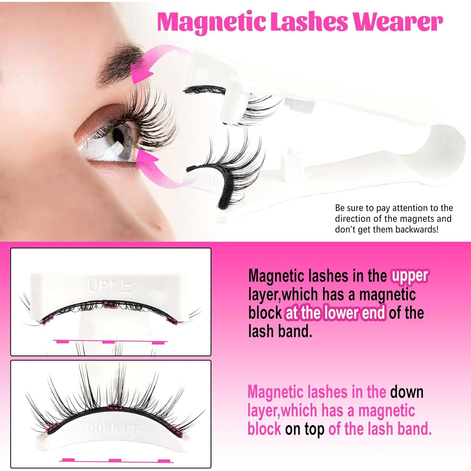 Pestañas Magnéticas Veleasha Chic Reutilizables Sin Pegamento