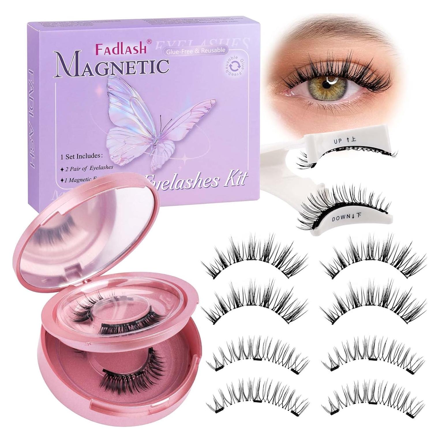 Pestañas Magnéticas FADLASH 2 Pares Reutilizables Naturales