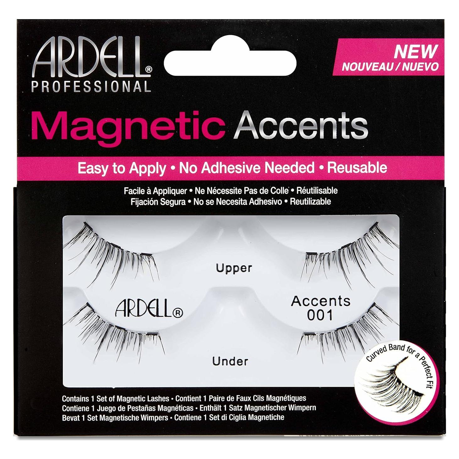 Pestañas Magnéticas Ardell 001 - 2 Pares, Ligeras y Reutilizables