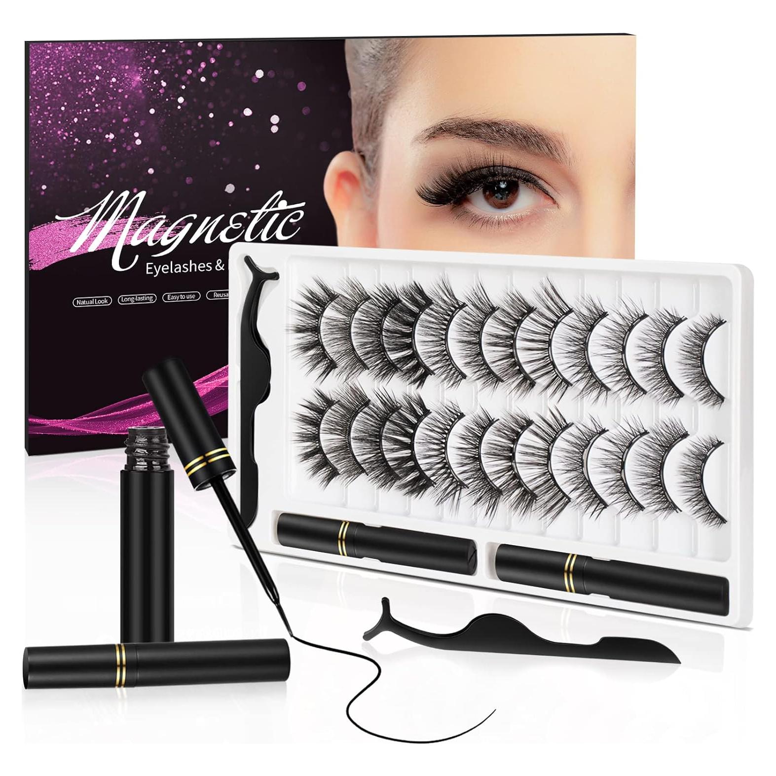 Kit de Pestañas Magnéticas 3D YINEPY - 12 Pares Reutilizables