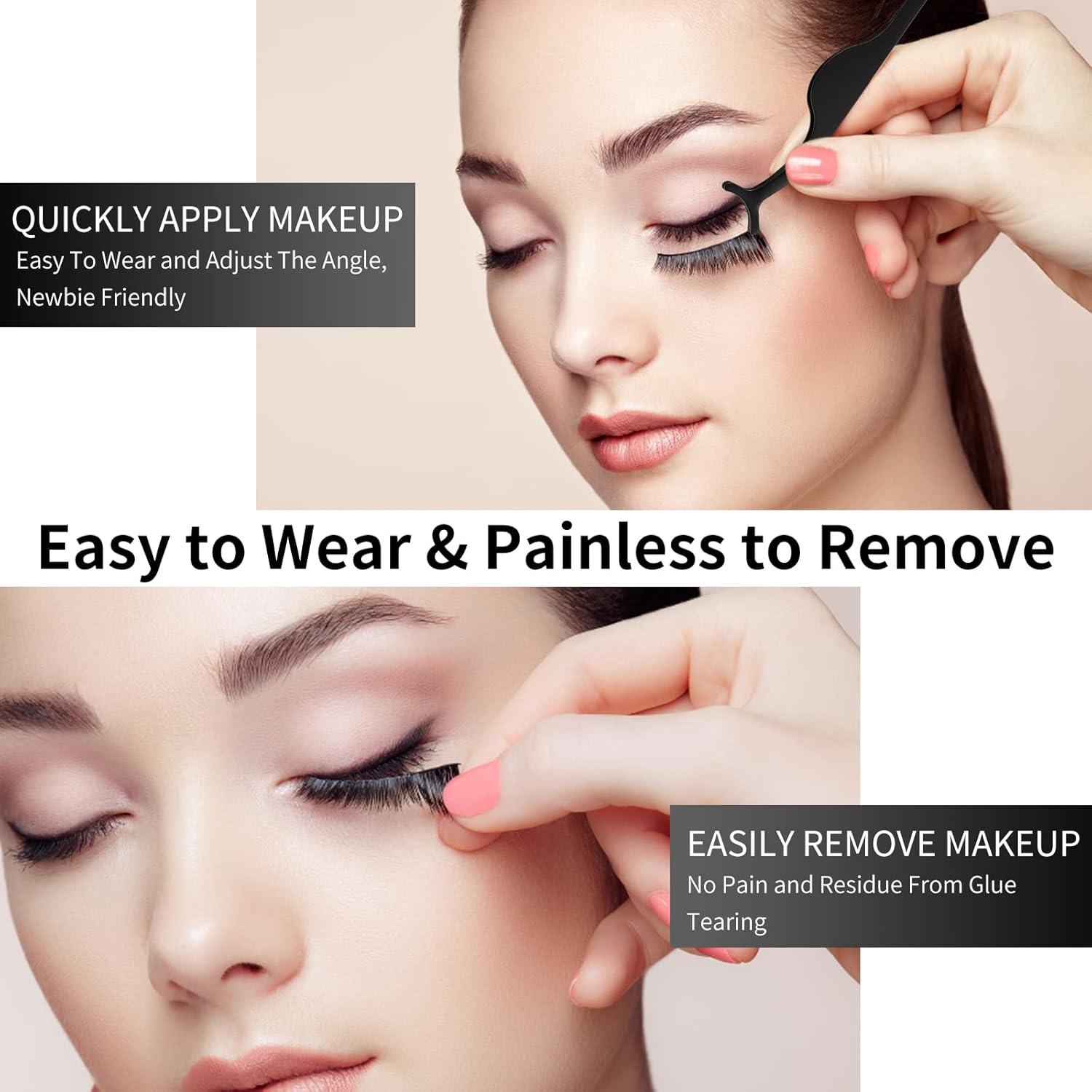 Kit de Pestañas Magnéticas 3D YINEPY - 12 Pares Reutilizables