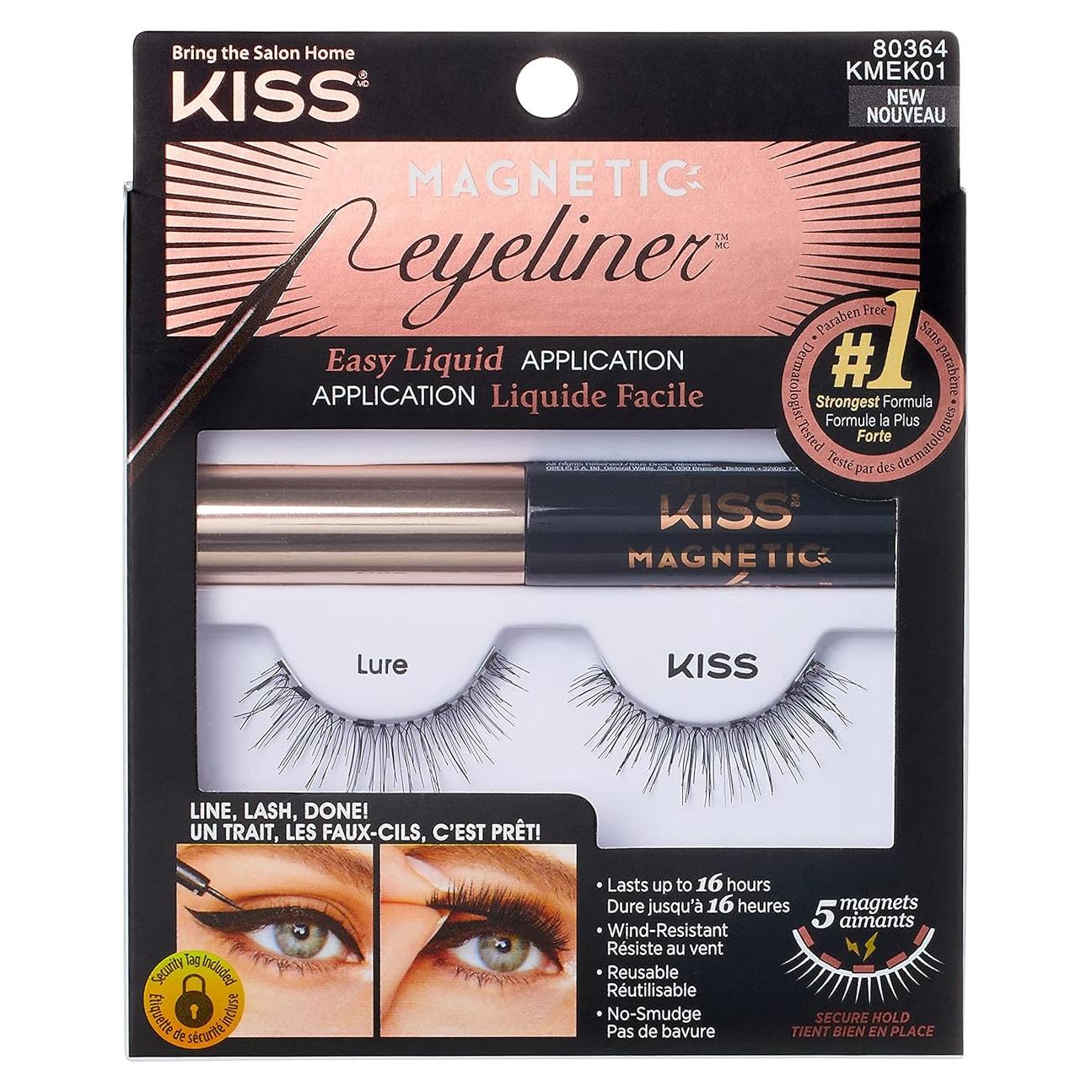 Pestañas Postizas Magnéticas KISS Lure 12mm con Delineador