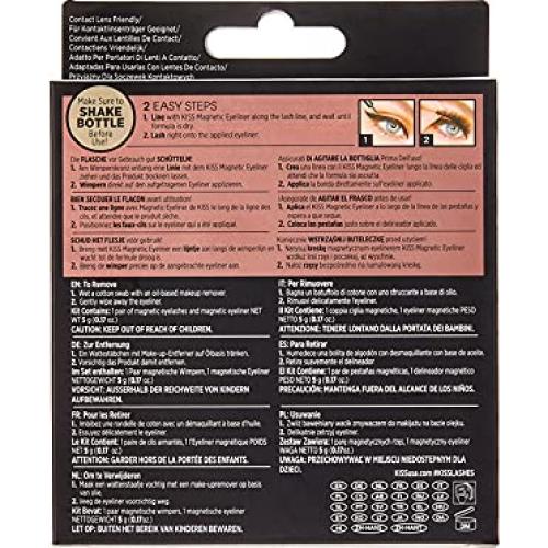 Pestañas Postizas Magnéticas KISS Lure 12mm con Delineador