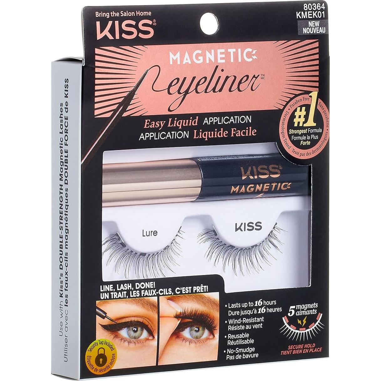 Pestañas Postizas Magnéticas KISS Lure 12mm con Delineador