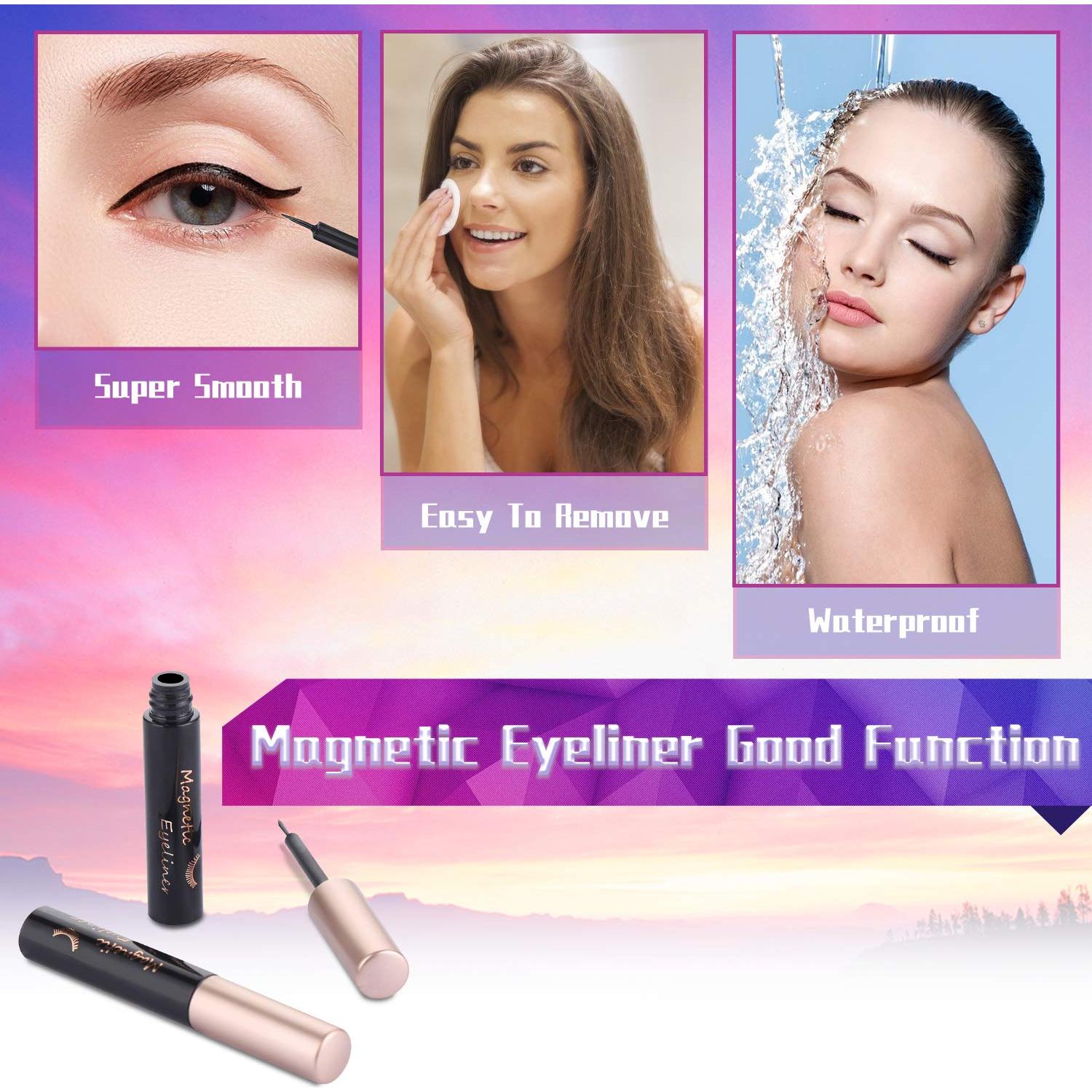 Kit de Pestañas Magnéticas DEJAVIA - 10 Pares 3D Reutilizables