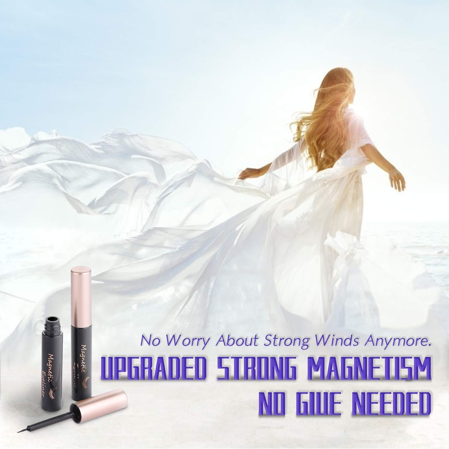 Kit de Pestañas Magnéticas DEJAVIA - 10 Pares 3D Reutilizables