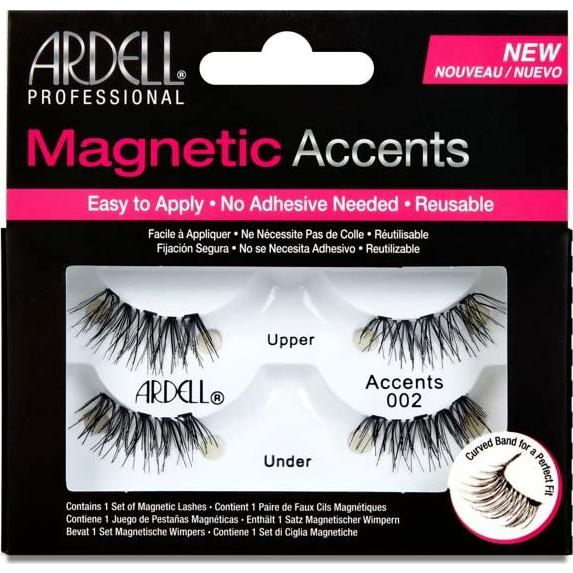 Pestañas Magnéticas Ardell Acentos 002 - 2 Pares, Negro