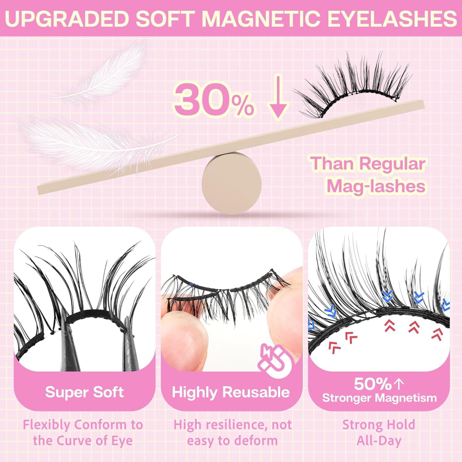 Pestañas Magnéticas CALAILIS RC001 Suaves y Reutilizables