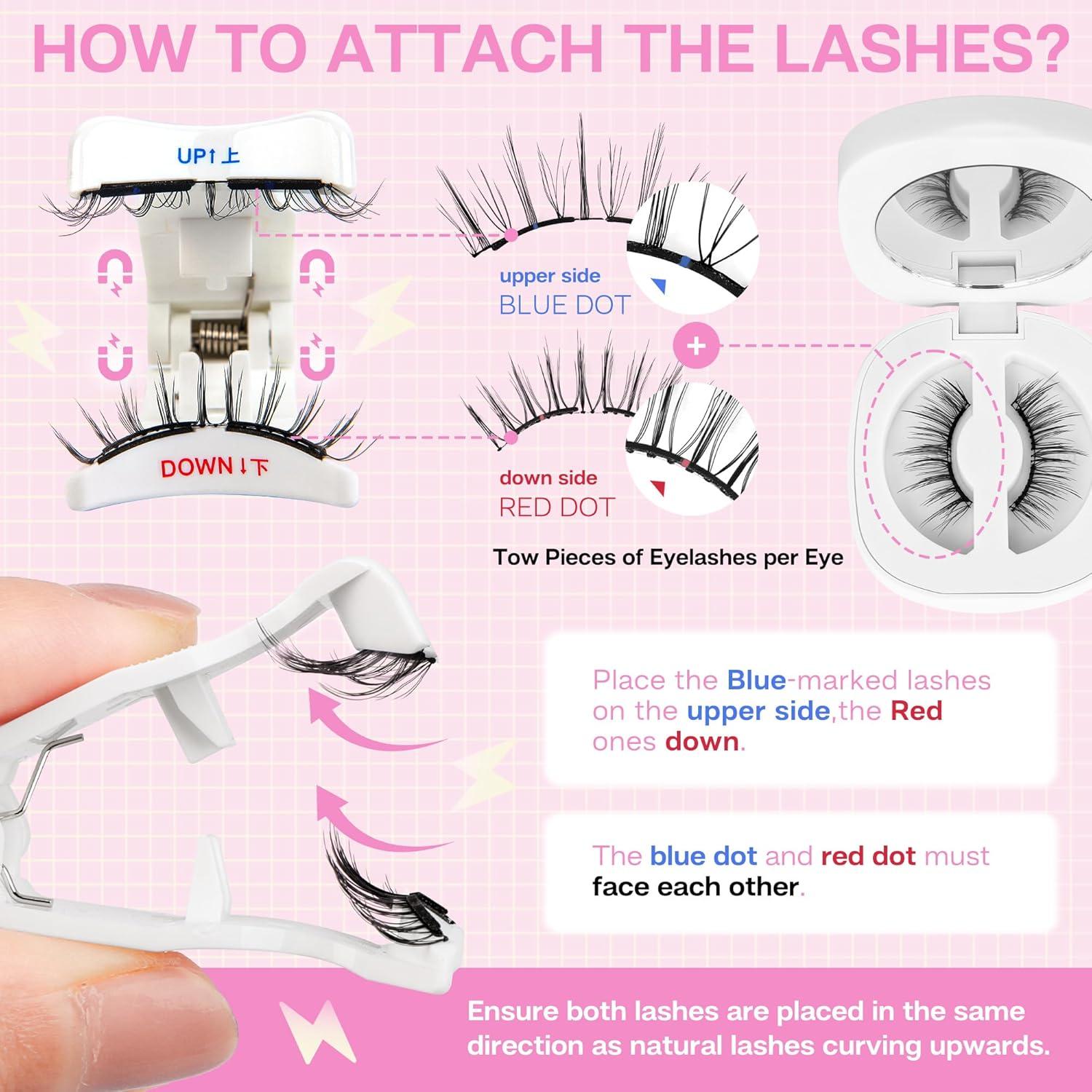 Pestañas Magnéticas CALAILIS RC001 Suaves y Reutilizables