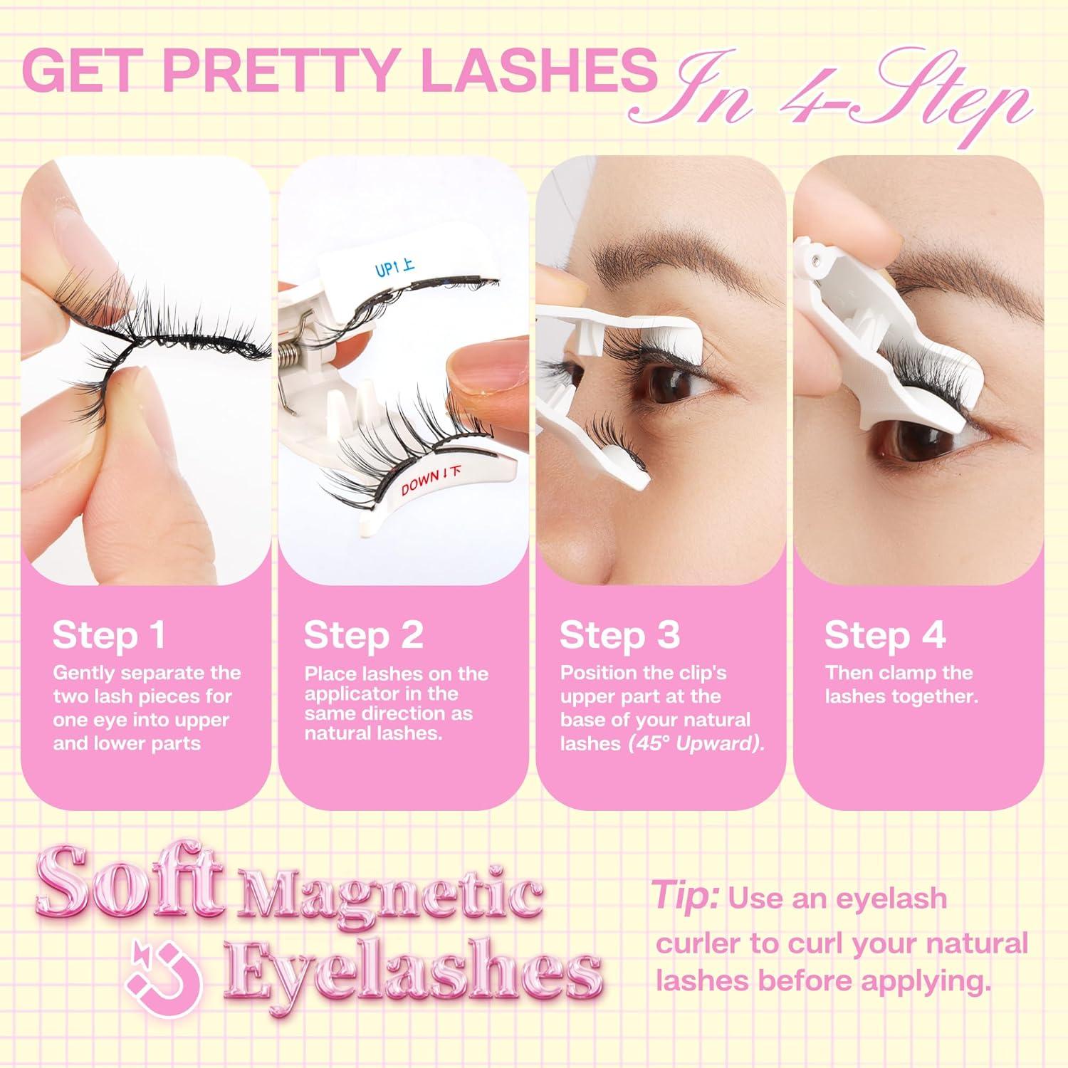 Pestañas Magnéticas CALAILIS RC001 Suaves y Reutilizables