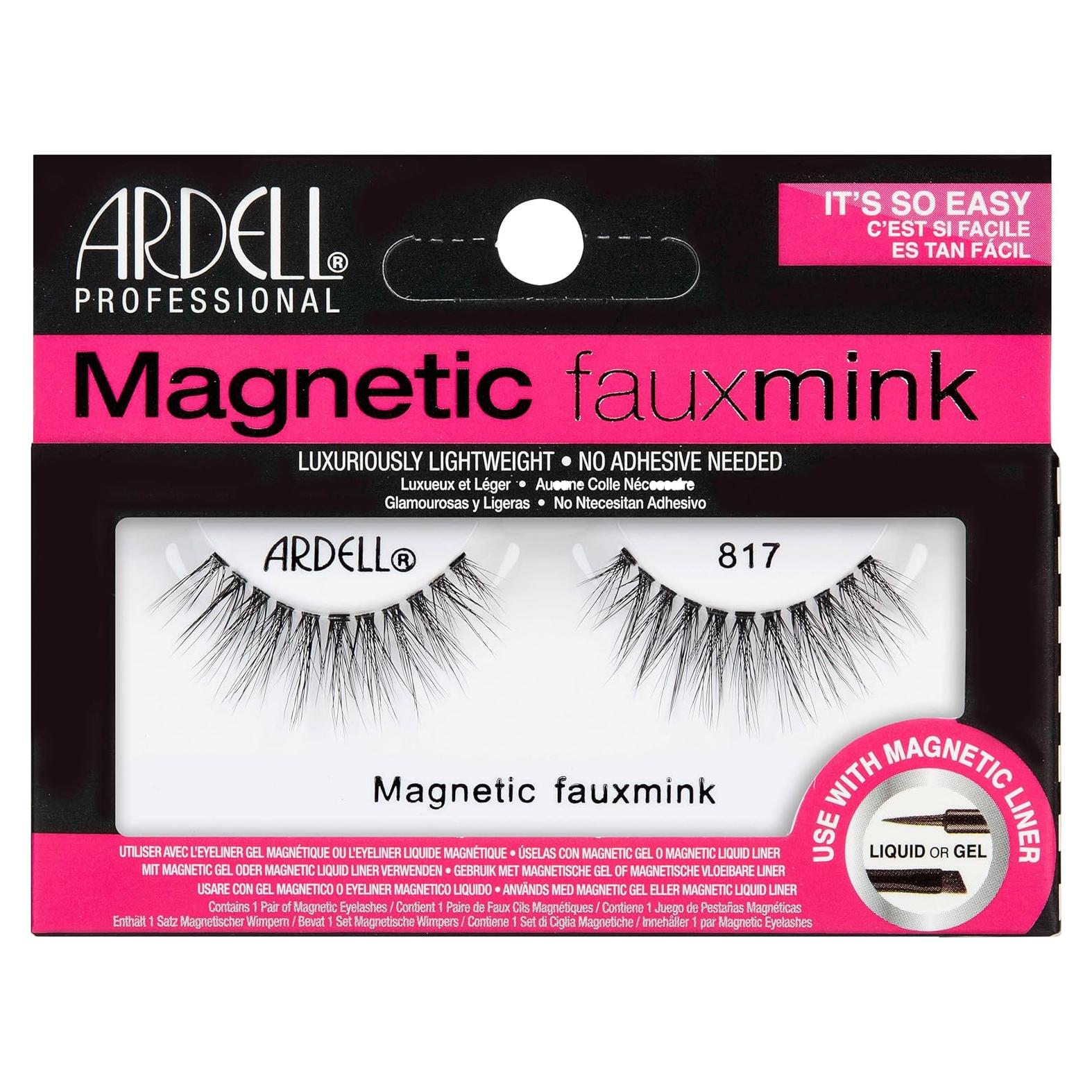 Pestañas Magnéticas Ardell 817 Individuales de Piel Sintética