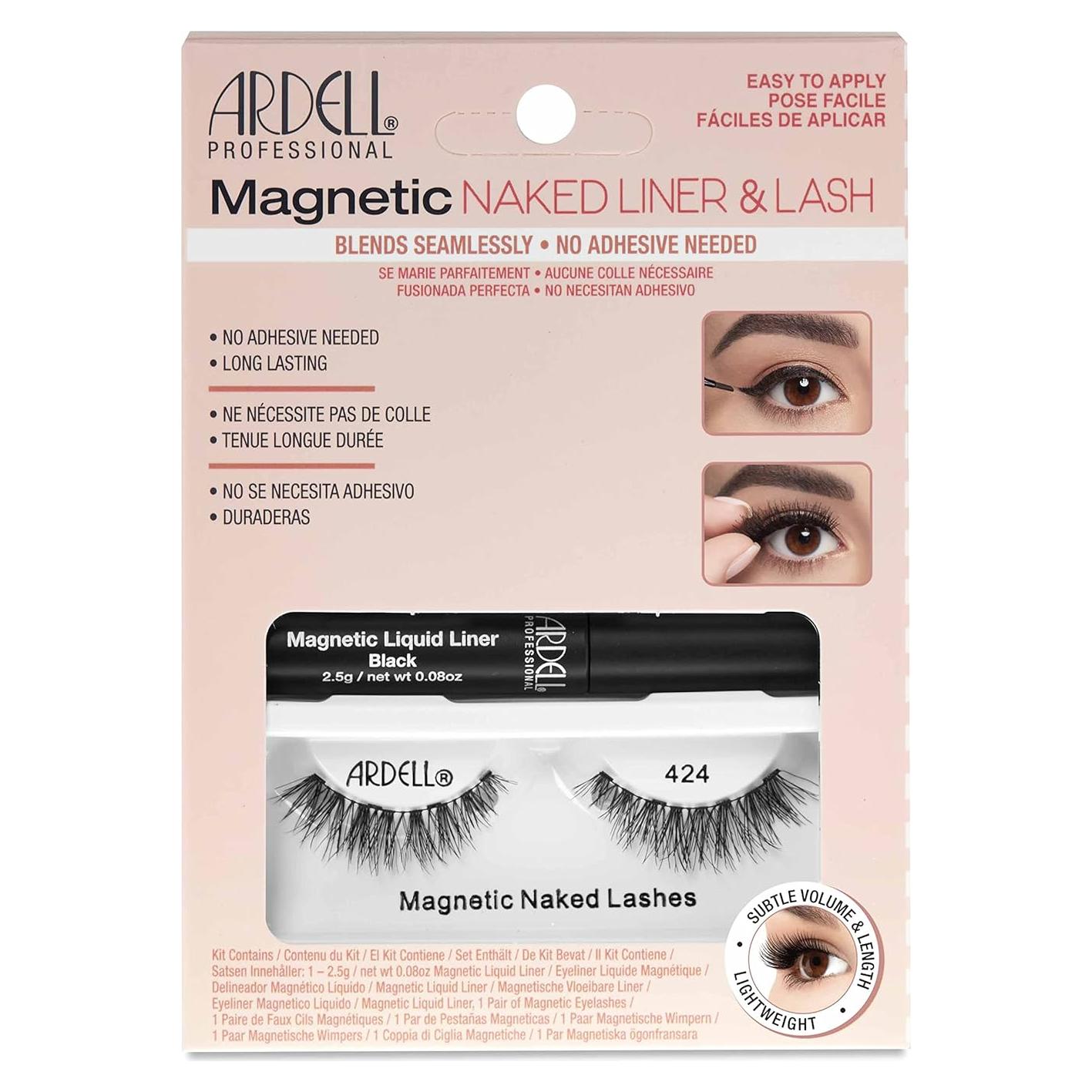 Kit de Pestañas Magnéticas Ardell 424 + Lápiz Líquido 2.5g