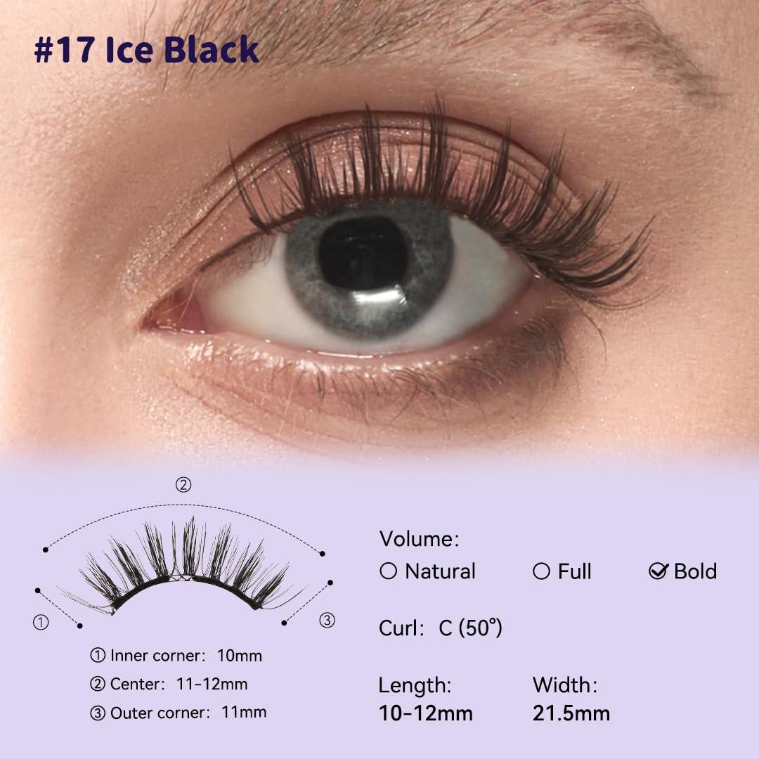 Pestañas Magnéticas WOSADO No.17 Oso Negro Hielo Reutilizables