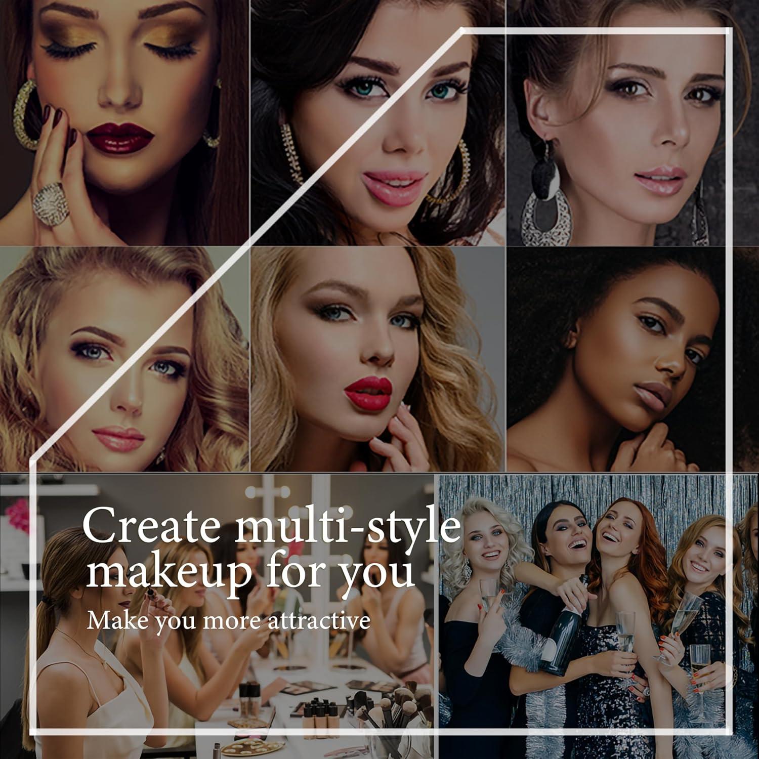 Kit de Pestañas Magnéticas Menaka 3D con Delineador 4 Tubos