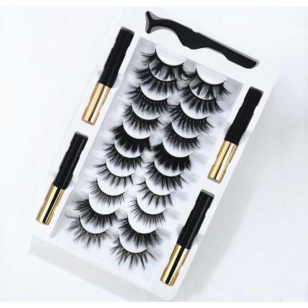 Kit de Pestañas Magnéticas DAODER con Eyeliner 15 Piezas