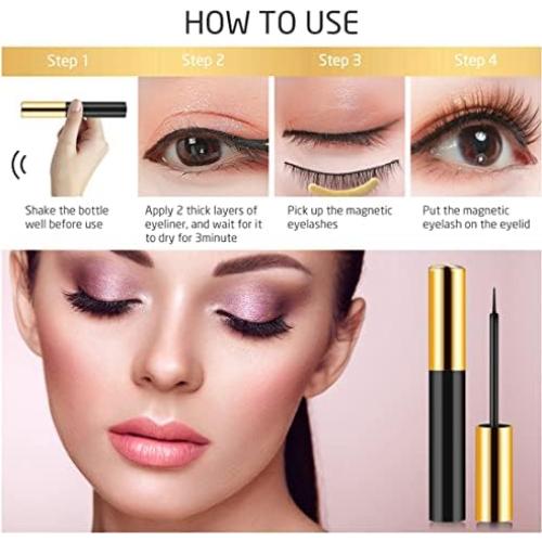 Kit de Pestañas Magnéticas INSMART - 10 Pares Reutilizables