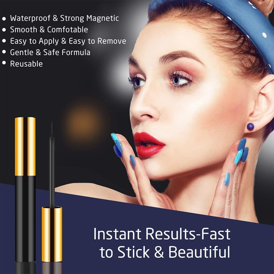 Kit de Pestañas Magnéticas INSMART - 10 Pares Reutilizables