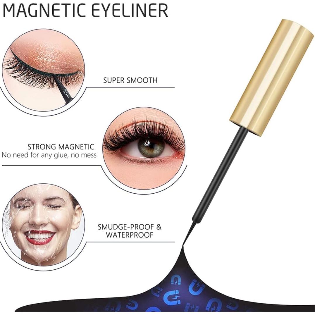 Kit de Pestañas Magnéticas INSMART - 10 Pares Reutilizables