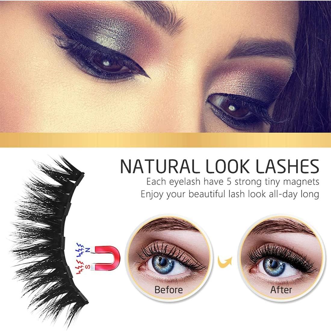 Kit de Pestañas Magnéticas INSMART - 10 Pares Reutilizables