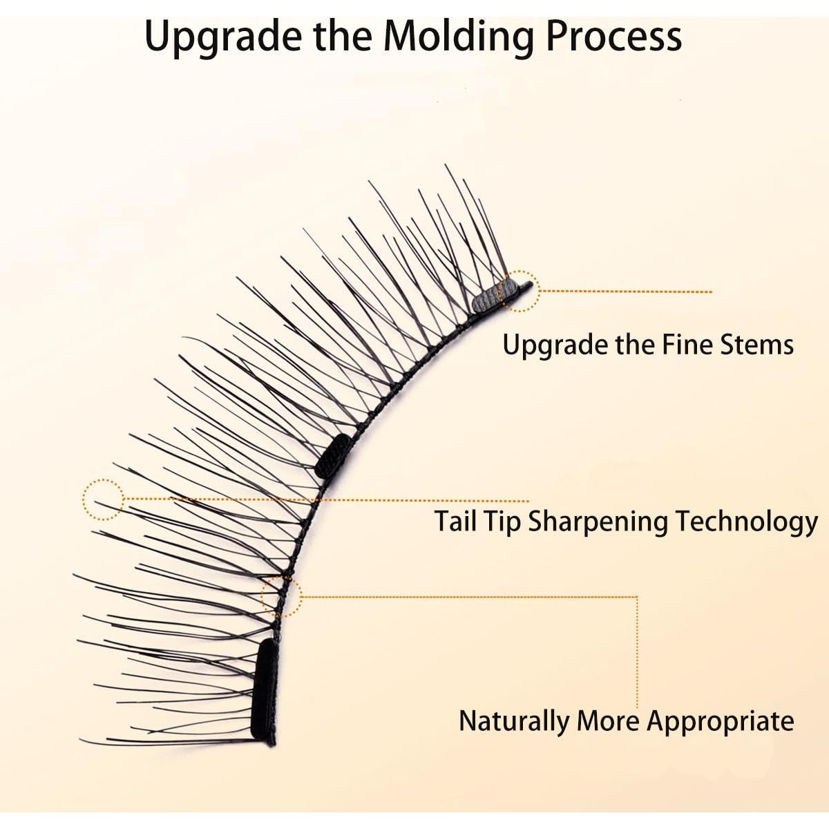Pestañas Magnéticas Reutilizables Greoil con Aplicador 1 Par