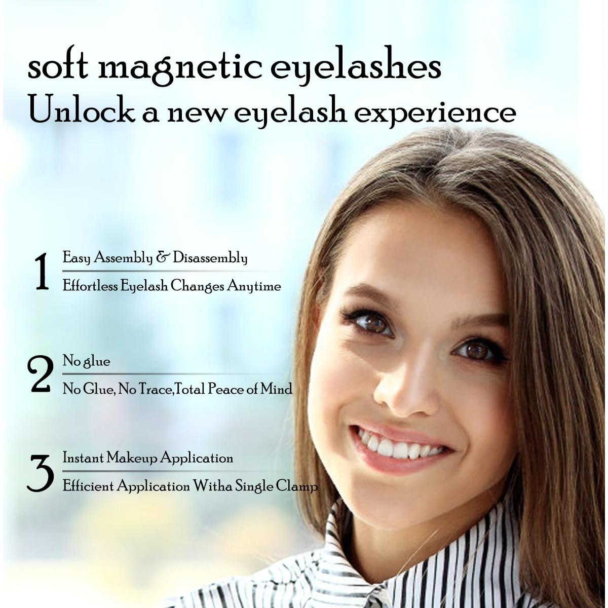 Pestañas Magnéticas Reutilizables Greoil con Aplicador 1 Par