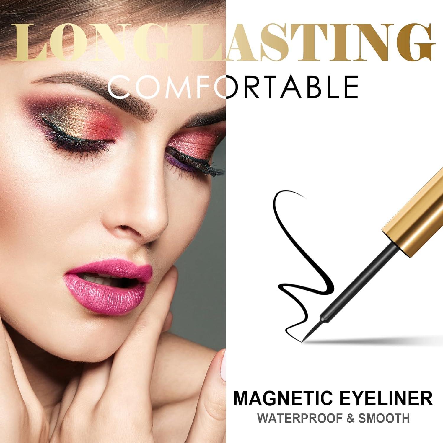 Kit de Pestañas Magnéticas XMGHCK - 10 Pares 3D Reutilizables