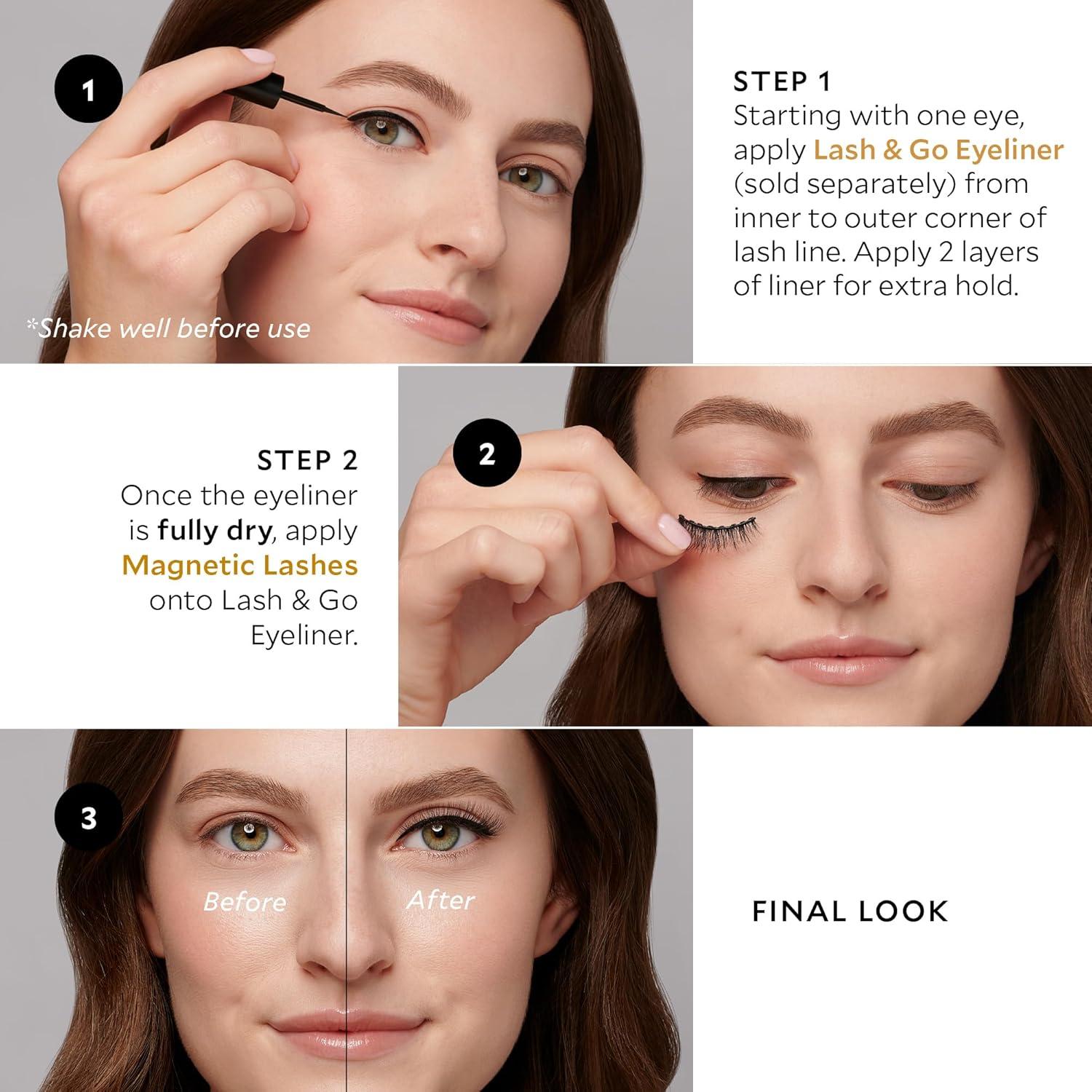 Magnetic Eyelashes, Luxurious False Eyelashes, Reusable Magnetic Lashes, Wear up to 30x & Vegan, All Eye Shapes, Natural Lashes, Magnetic Eyeliner not Included (Stick It To Me)