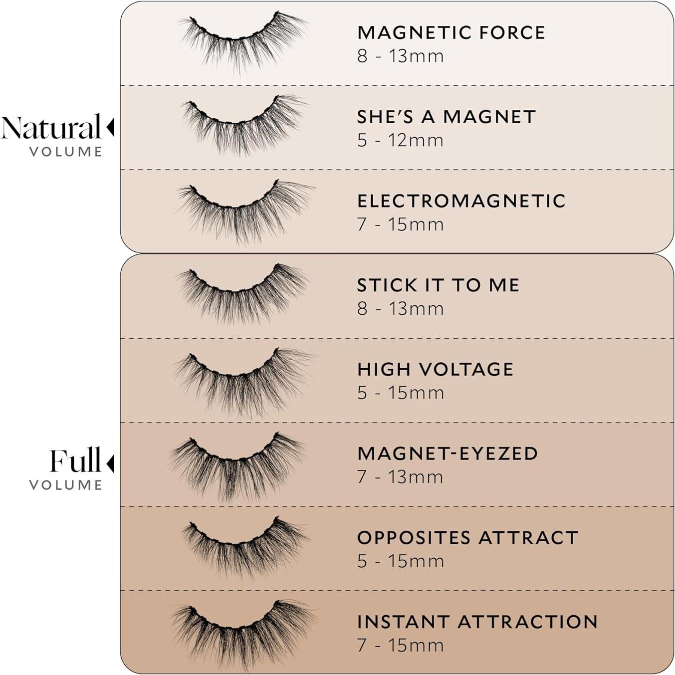 Magnetic Eyelashes, Luxurious False Eyelashes, Reusable Magnetic Lashes, Wear up to 30x & Vegan, All Eye Shapes, Natural Lashes, Magnetic Eyeliner not Included (Stick It To Me)