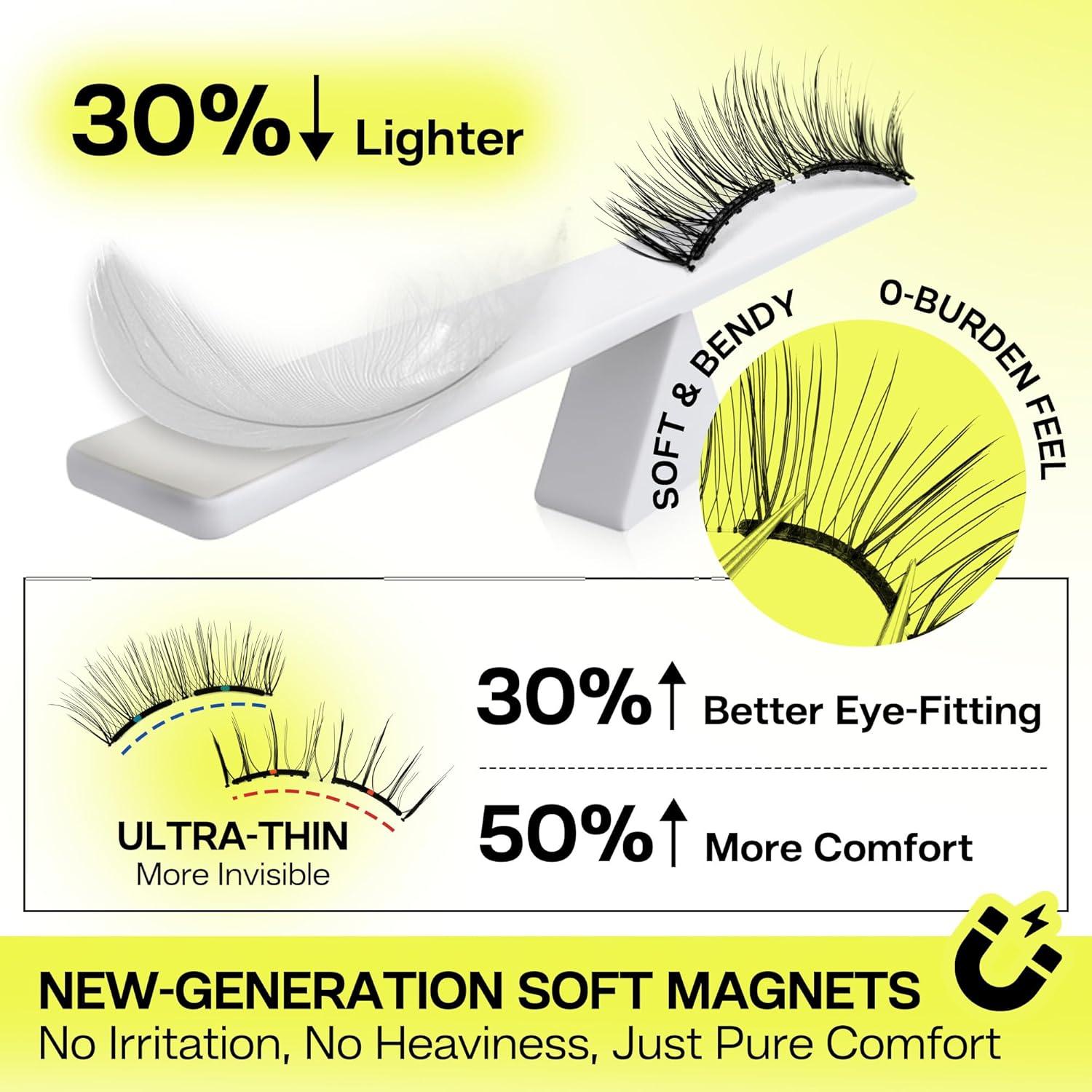 Pestañas Magnéticas CALAILIS M01 Reutilizables con Aplicador