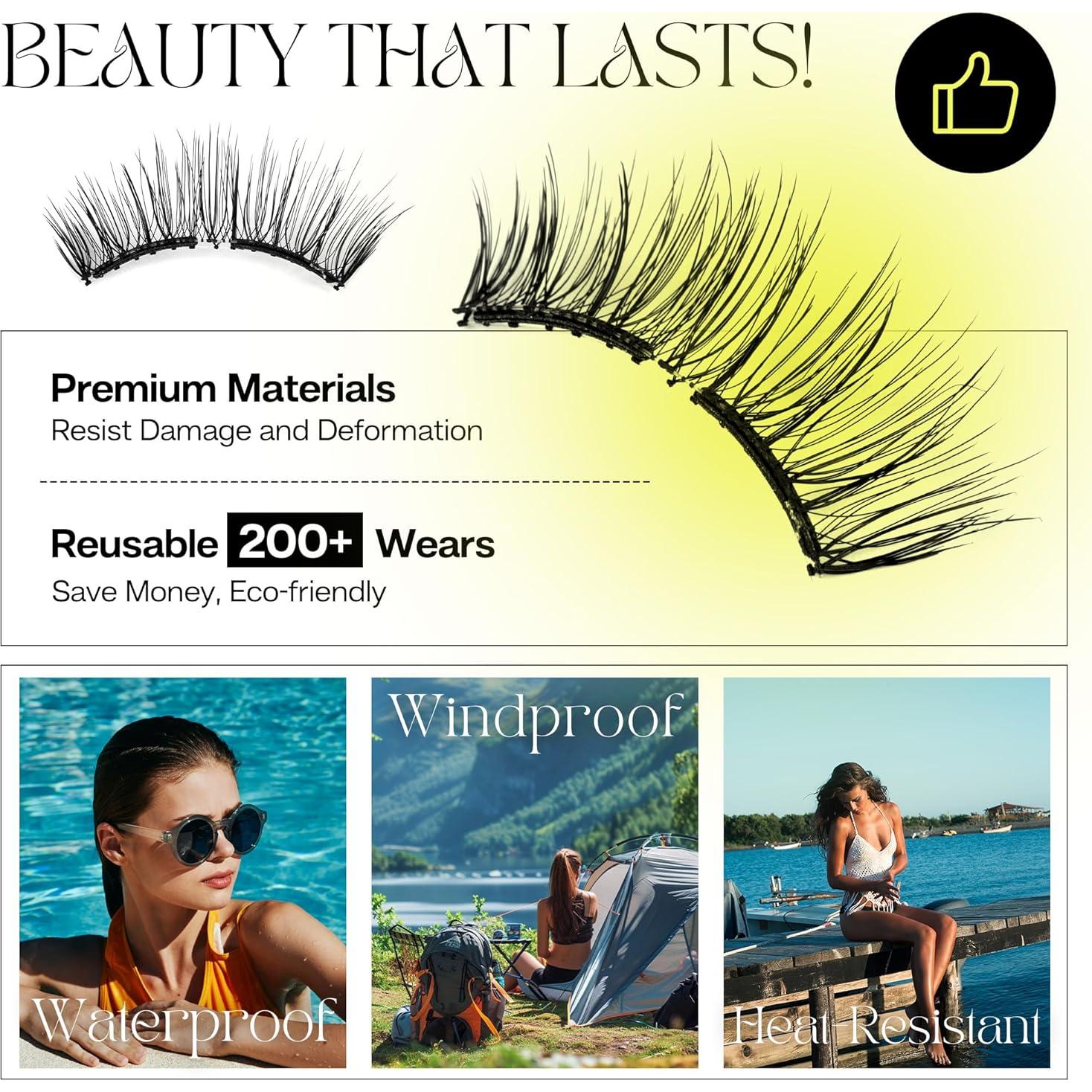 Pestañas Magnéticas CALAILIS M01 Reutilizables con Aplicador