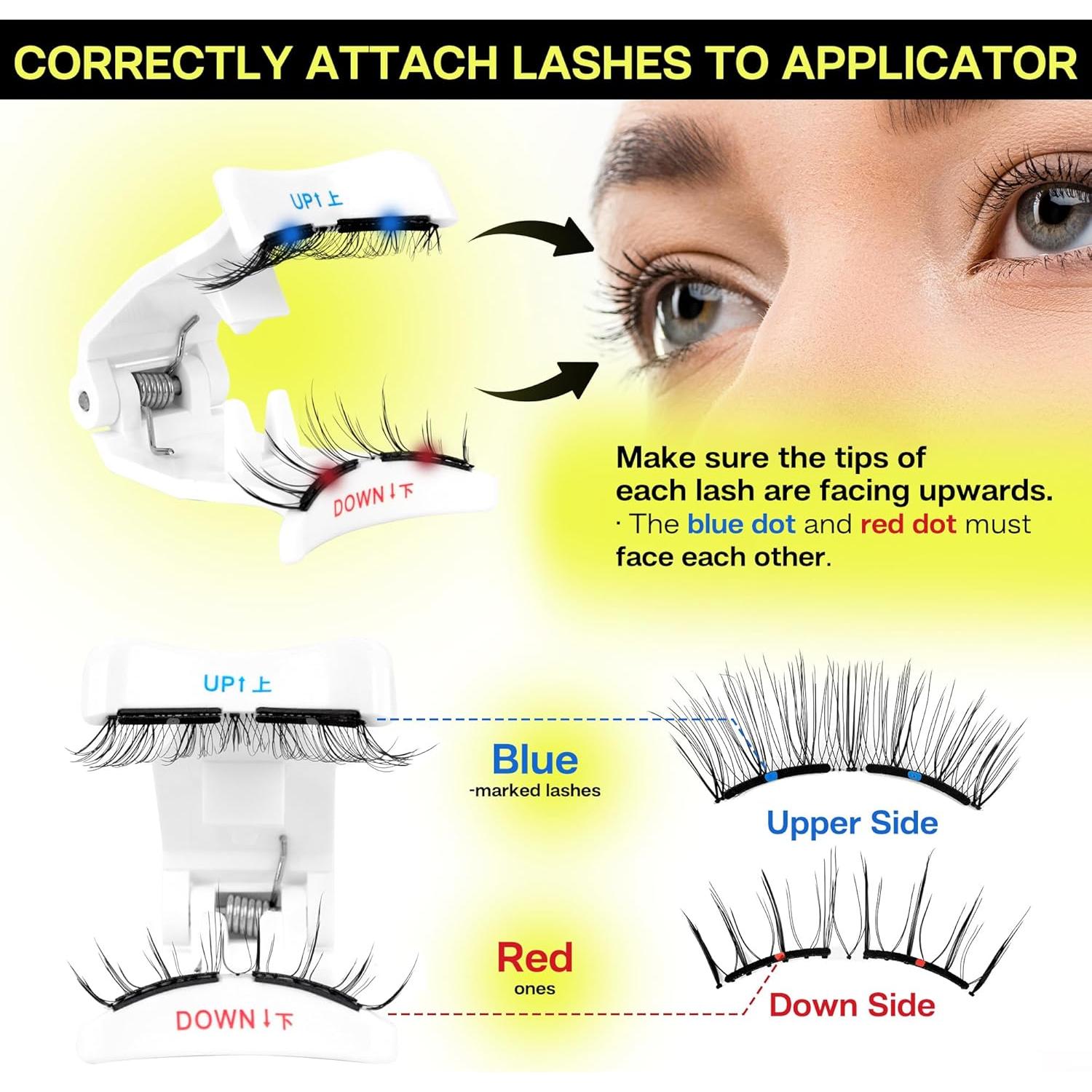 Pestañas Magnéticas CALAILIS M01 Reutilizables con Aplicador