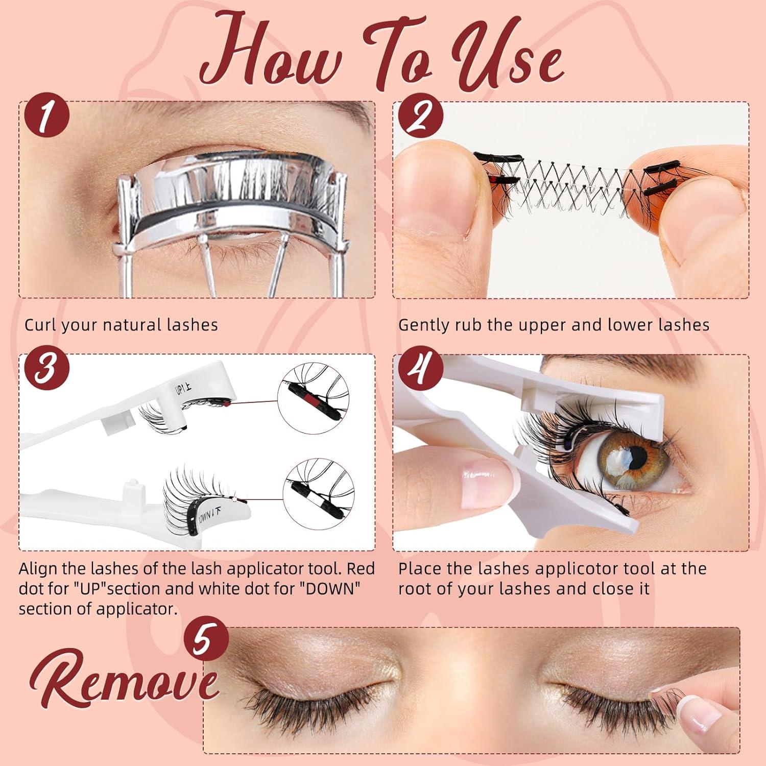 Pestañas Magnéticas Higu Clace Reutilizables con Aplicador