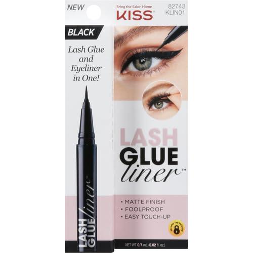 KISS GLUEliner 2-en-1 Adhesivo y Delineador Negro 8.5g