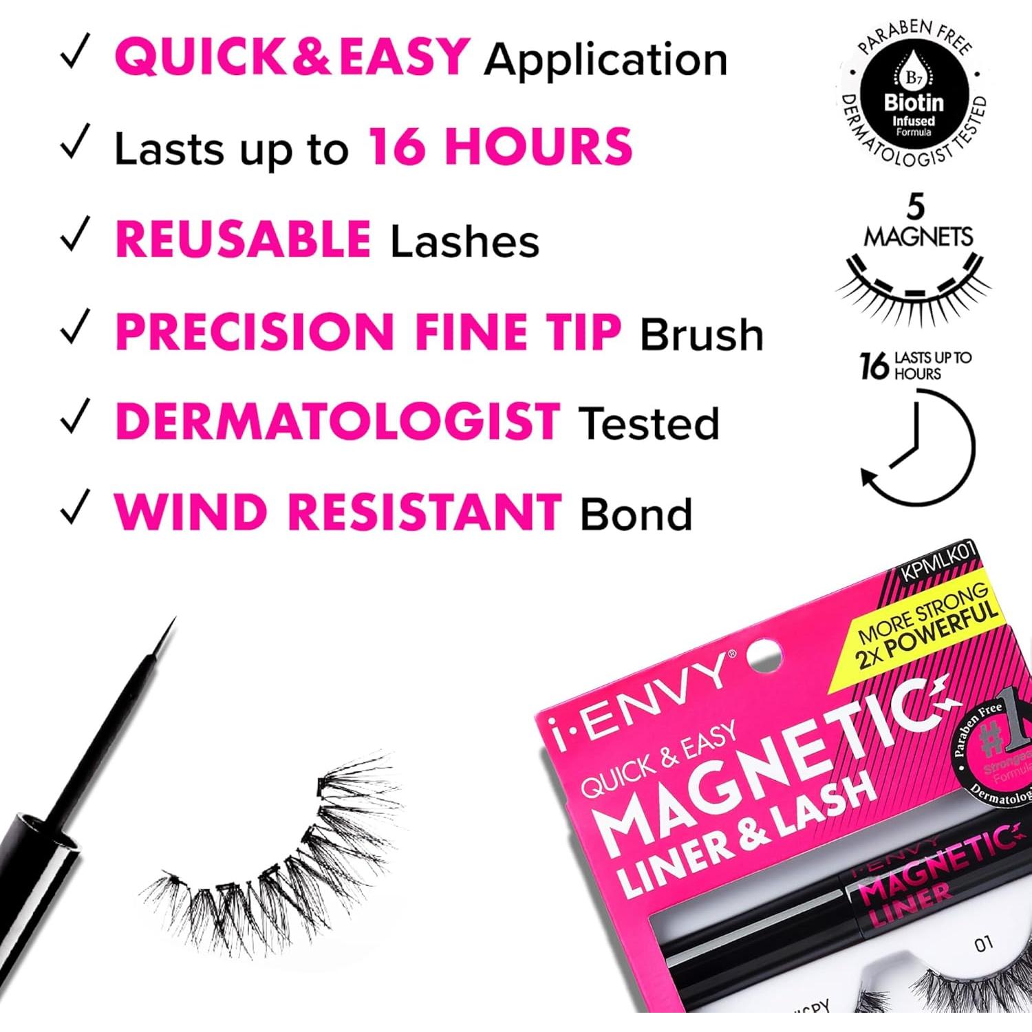 Delineador Magnético KISS i Envy Resistente al Viento 16hrs