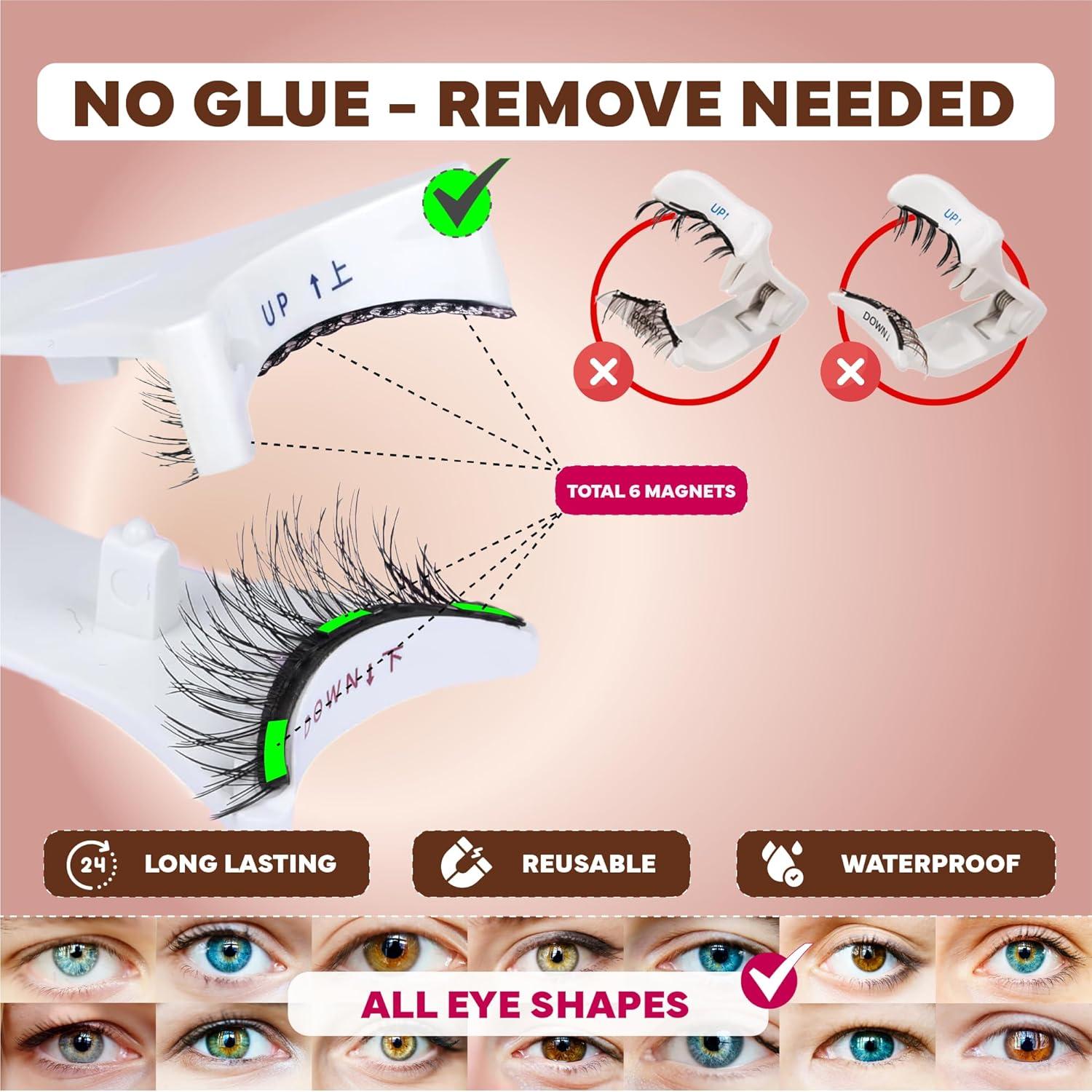 Pestañas Magnéticas Rhomora Reutilizables con Aplicador 7.8cm