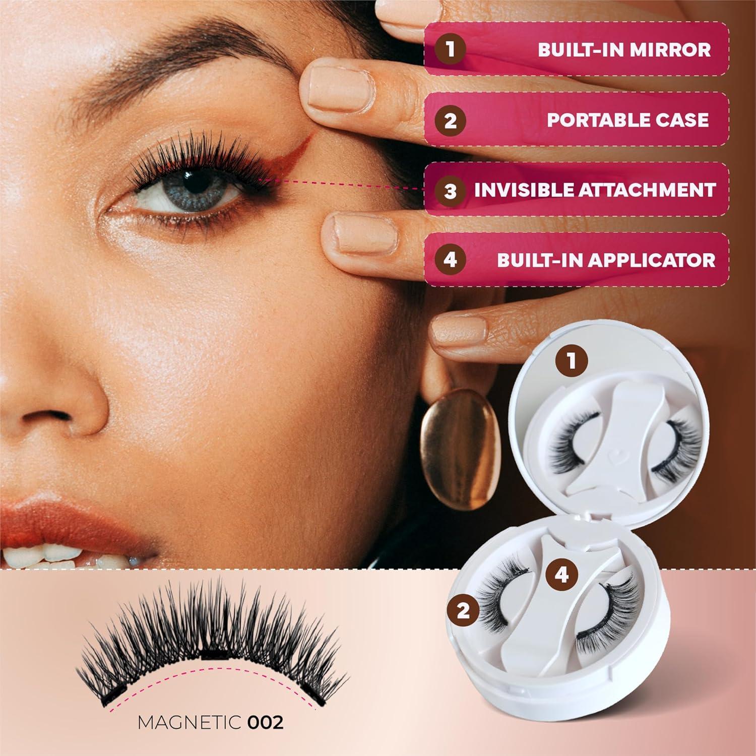 Pestañas Magnéticas Rhomora Reutilizables con Aplicador 7.8cm