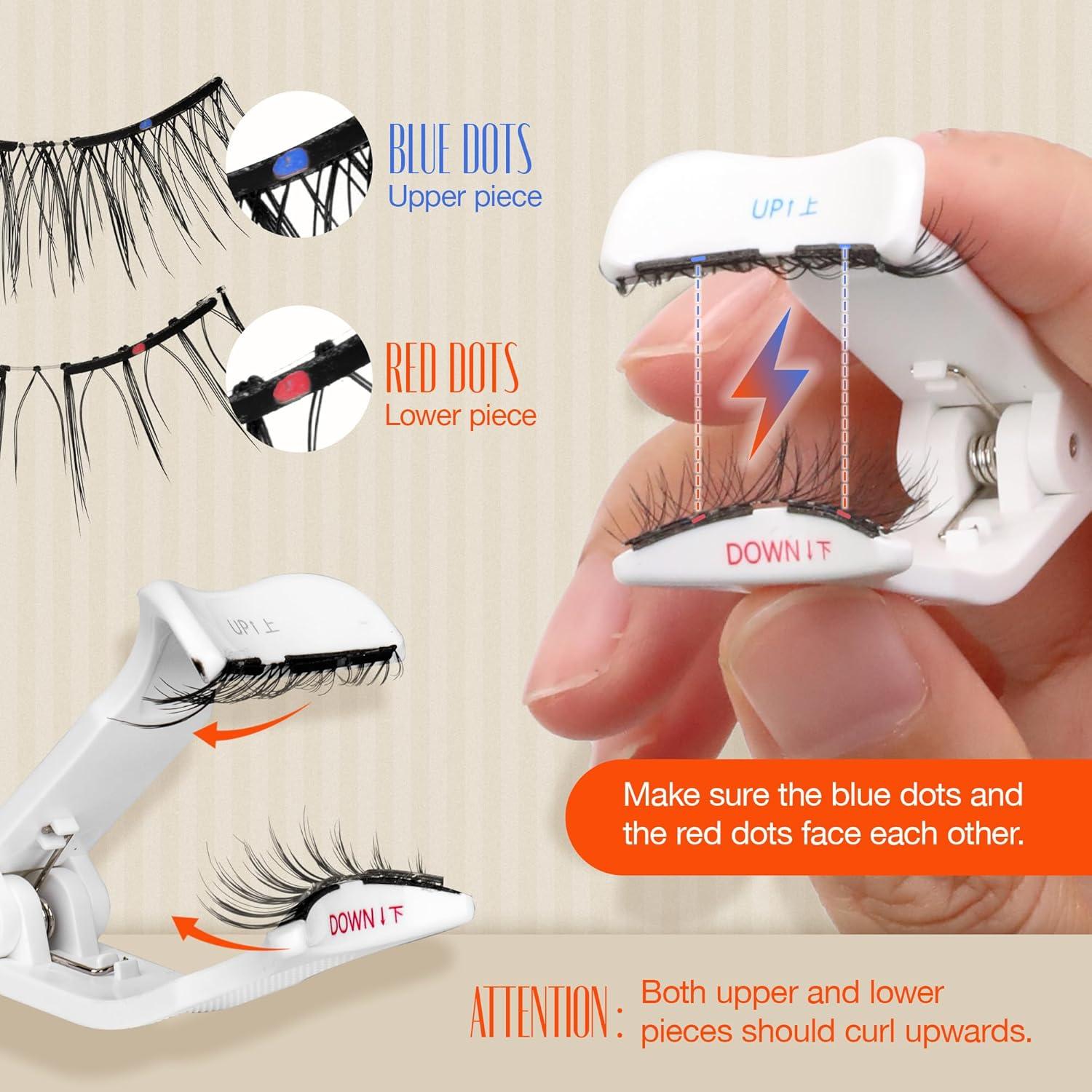 Pestañas Magnéticas LASHVIEW YT24 con Aplicador Reutilizables