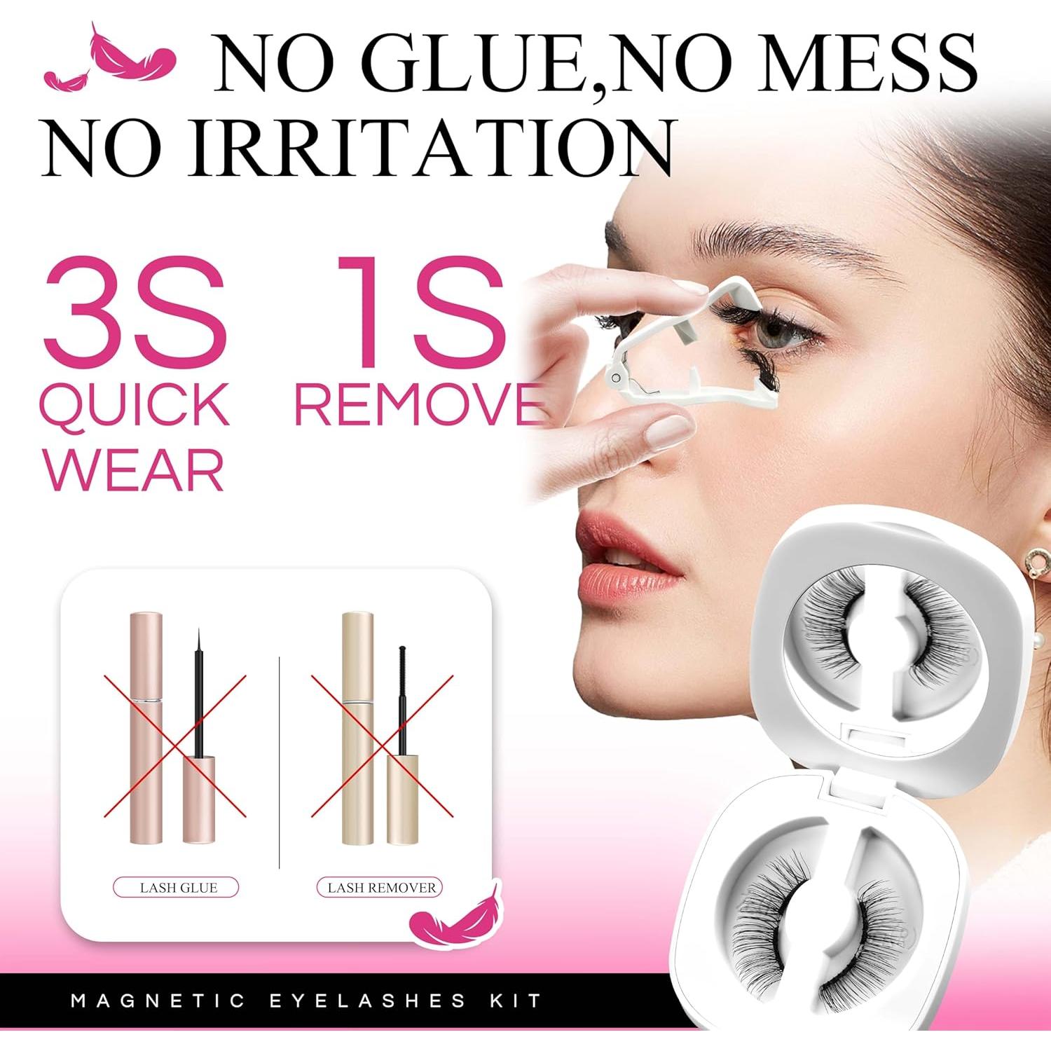 Pestañas Magnéticas VEYESBEAUTY Moonlit Reutilizables Sin Pegamento