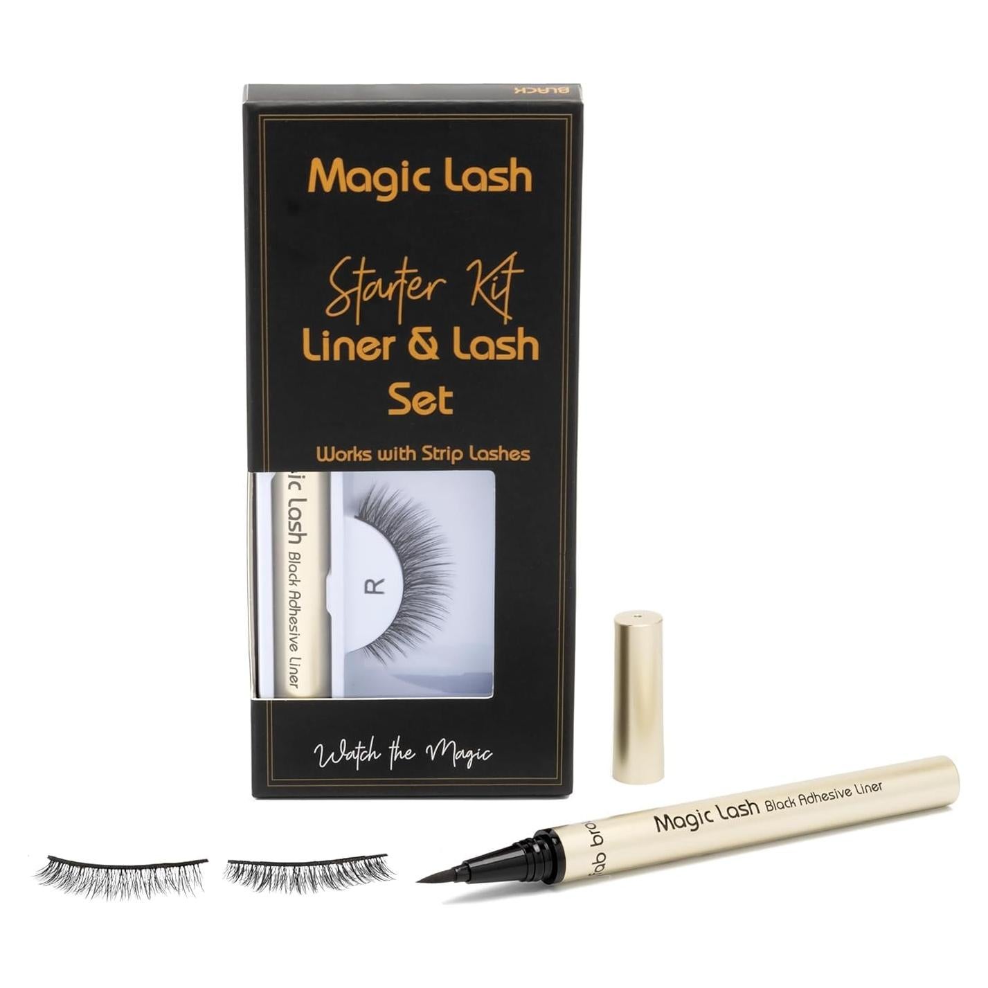 Kit de Pestañas Mágicas Fab Brows - Pestañas Reutilizables y Delineador Adhesivo