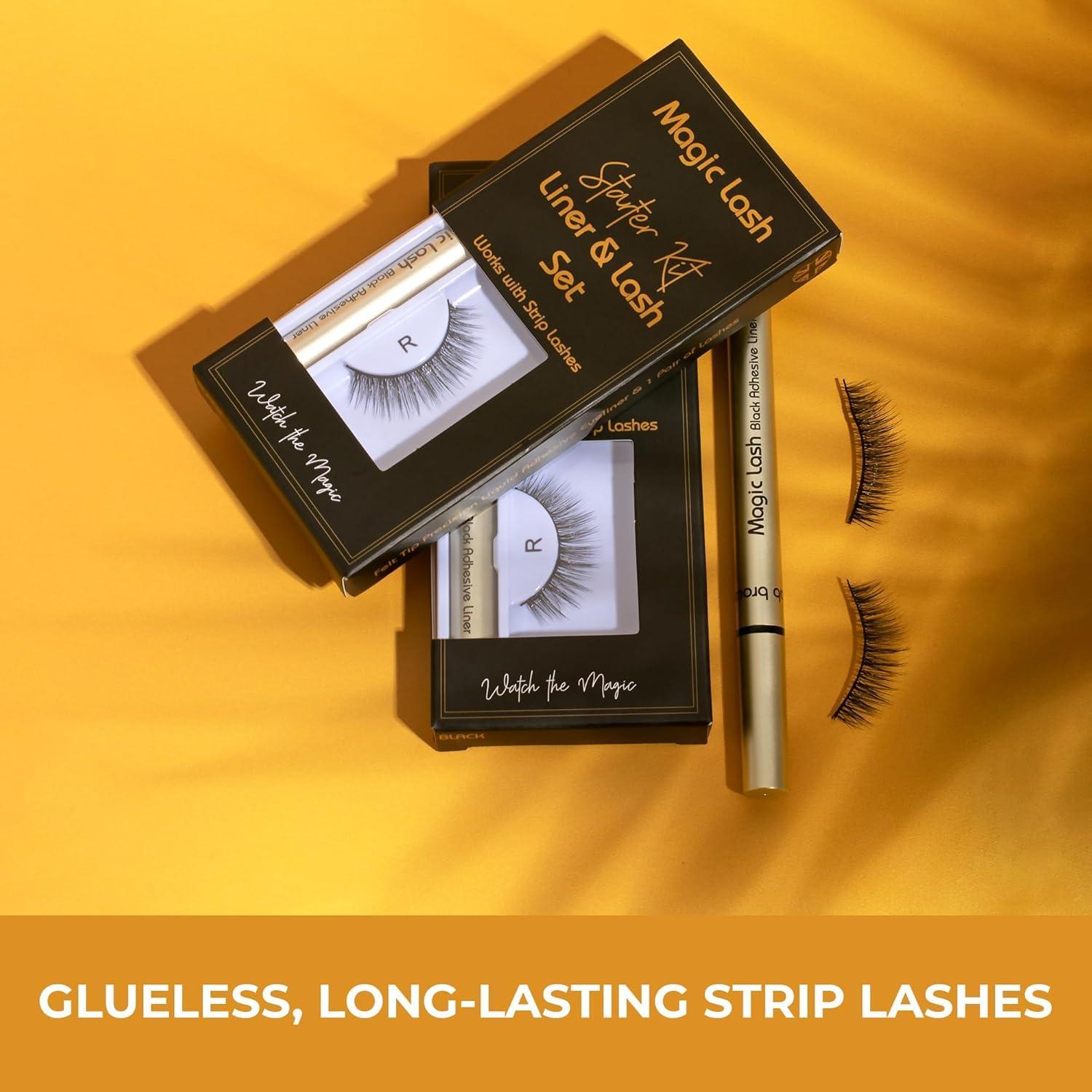 Kit de Pestañas Mágicas Fab Brows - Pestañas Reutilizables y Delineador Adhesivo